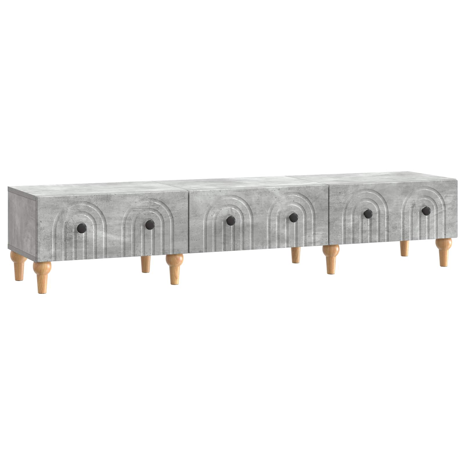 TV-kast met lade Betongrijs 147 x 34,5 x 30 cm Bewerkt hout is nu te koop bij PeponiXL, paradijselijk wonen!
