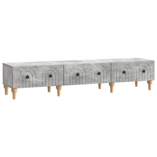 TV-kast met lade Betongrijs 147 x 34,5 x 30 cm Bewerkt hout is nu te koop bij PeponiXL, paradijselijk wonen!