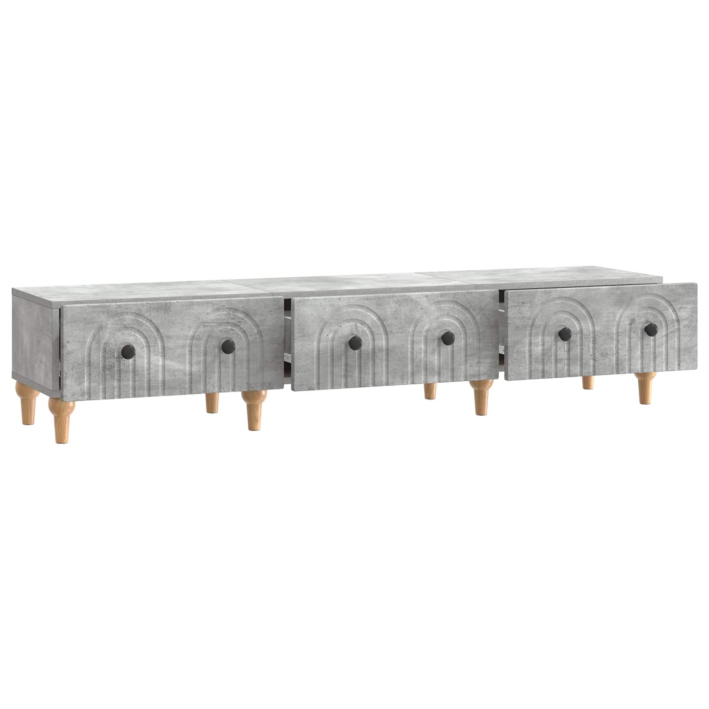 TV-kast met lade Betongrijs 147 x 34,5 x 30 cm Bewerkt hout is nu te koop bij PeponiXL, paradijselijk wonen!