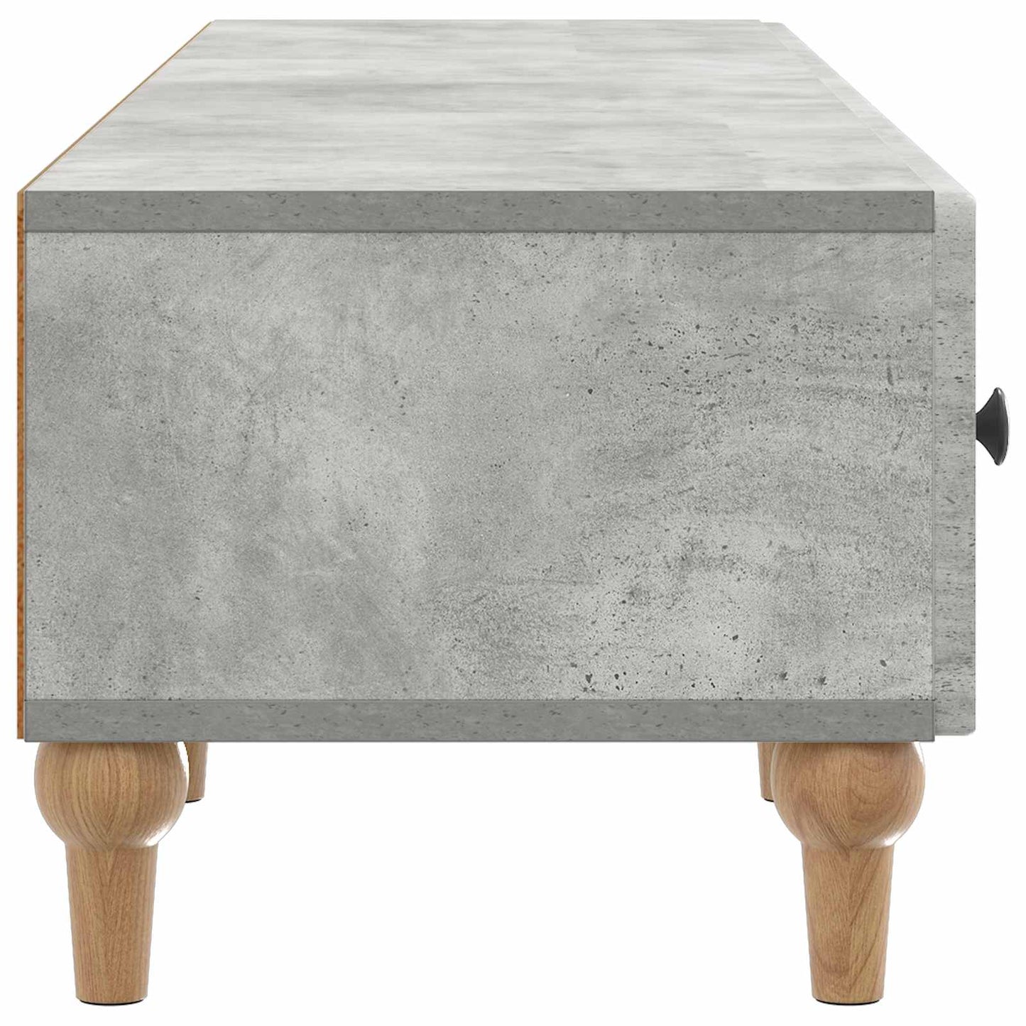 TV-kast met lade Betongrijs 147 x 34,5 x 30 cm Bewerkt hout is nu te koop bij PeponiXL, paradijselijk wonen!
