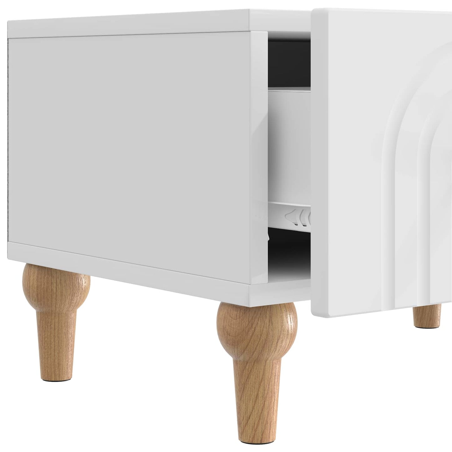 TV-kast met lade Hoogglans Wit 147 x 34,5 x 30 cm Bewerkt hout is nu te koop bij PeponiXL, paradijselijk wonen!