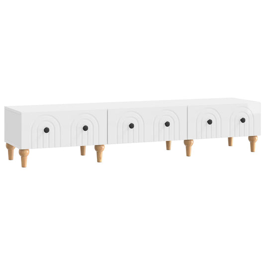 TV-kast met lade Hoogglans Wit 147 x 34,5 x 30 cm Bewerkt hout is nu te koop bij PeponiXL, paradijselijk wonen!