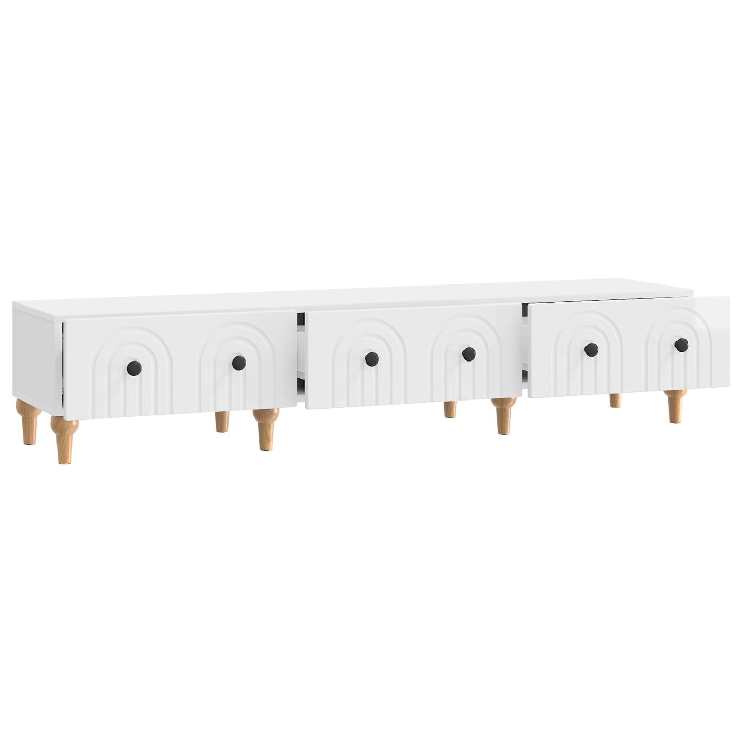 TV-kast met lade Hoogglans Wit 147 x 34,5 x 30 cm Bewerkt hout is nu te koop bij PeponiXL, paradijselijk wonen!