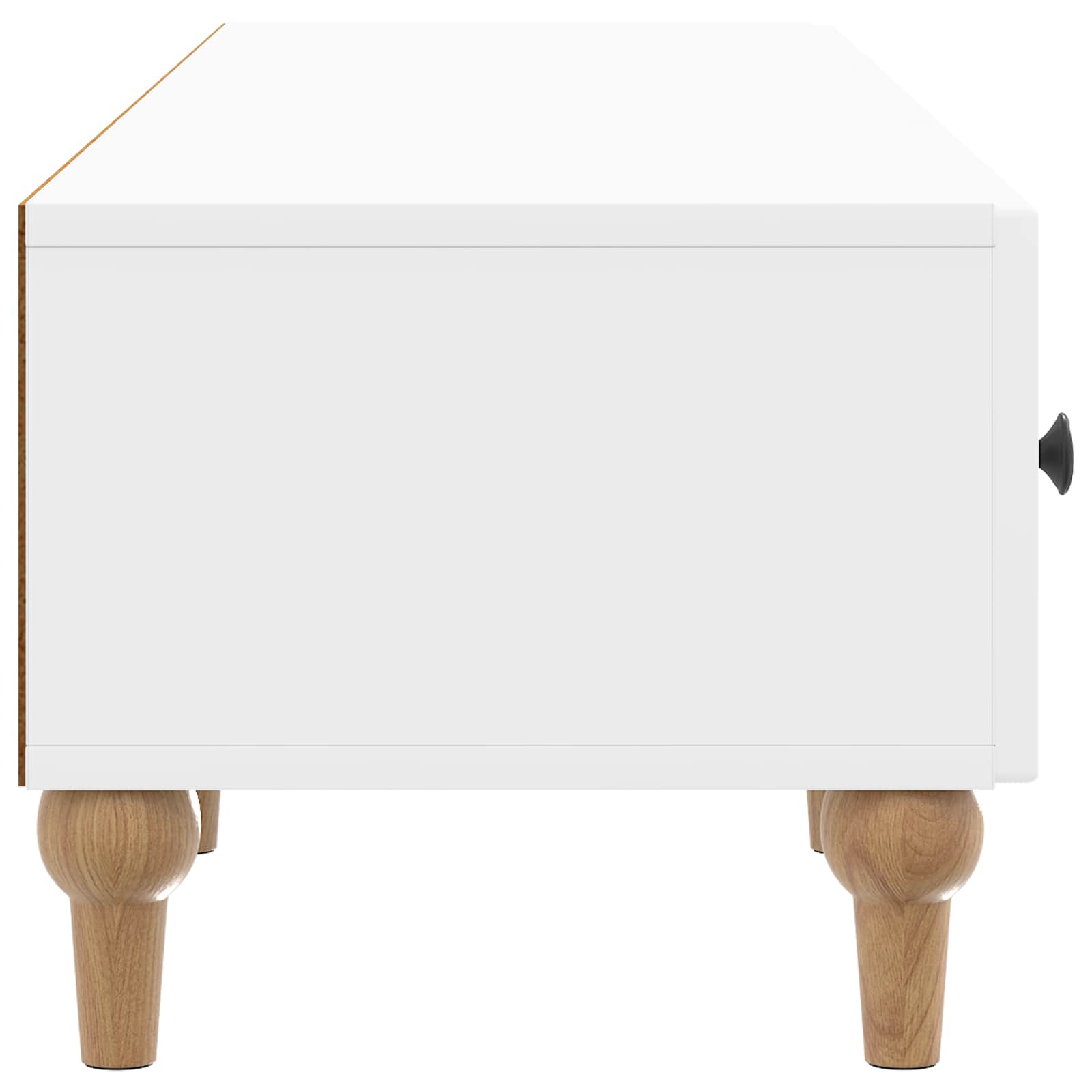 TV-kast met lade Hoogglans Wit 147 x 34,5 x 30 cm Bewerkt hout is nu te koop bij PeponiXL, paradijselijk wonen!