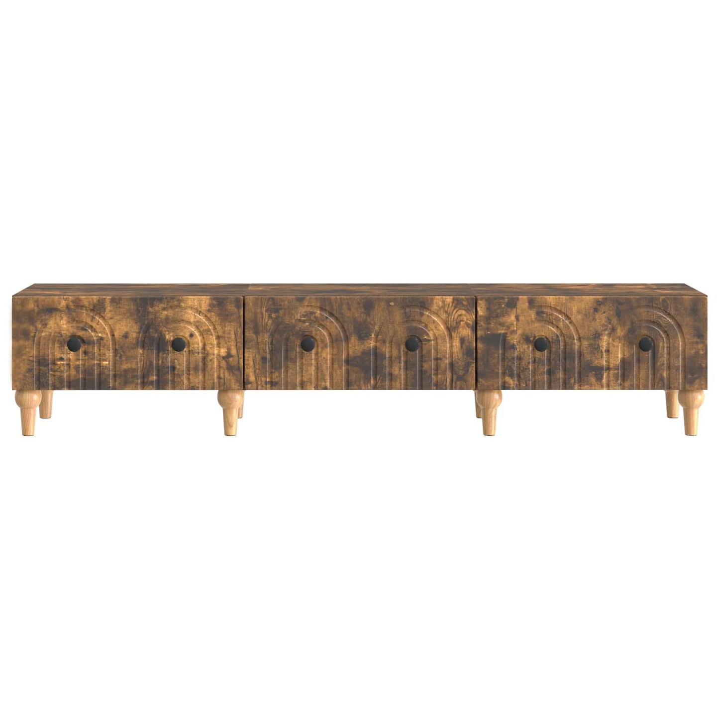 TV-kast met lade Gerookt eiken 147 x 34,5 x 30 cm Bewerkt hout is nu te koop bij PeponiXL, paradijselijk wonen!
