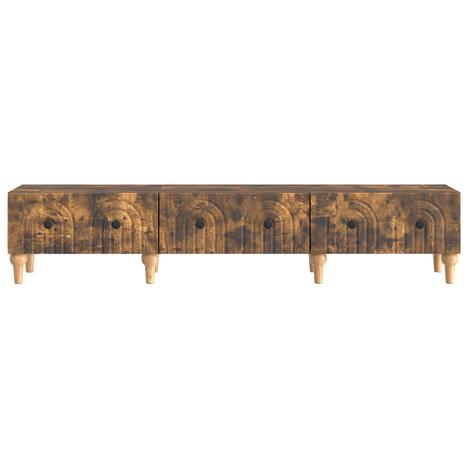 TV-kast met lade Gerookt eiken 147 x 34,5 x 30 cm Bewerkt hout is nu te koop bij PeponiXL, paradijselijk wonen!