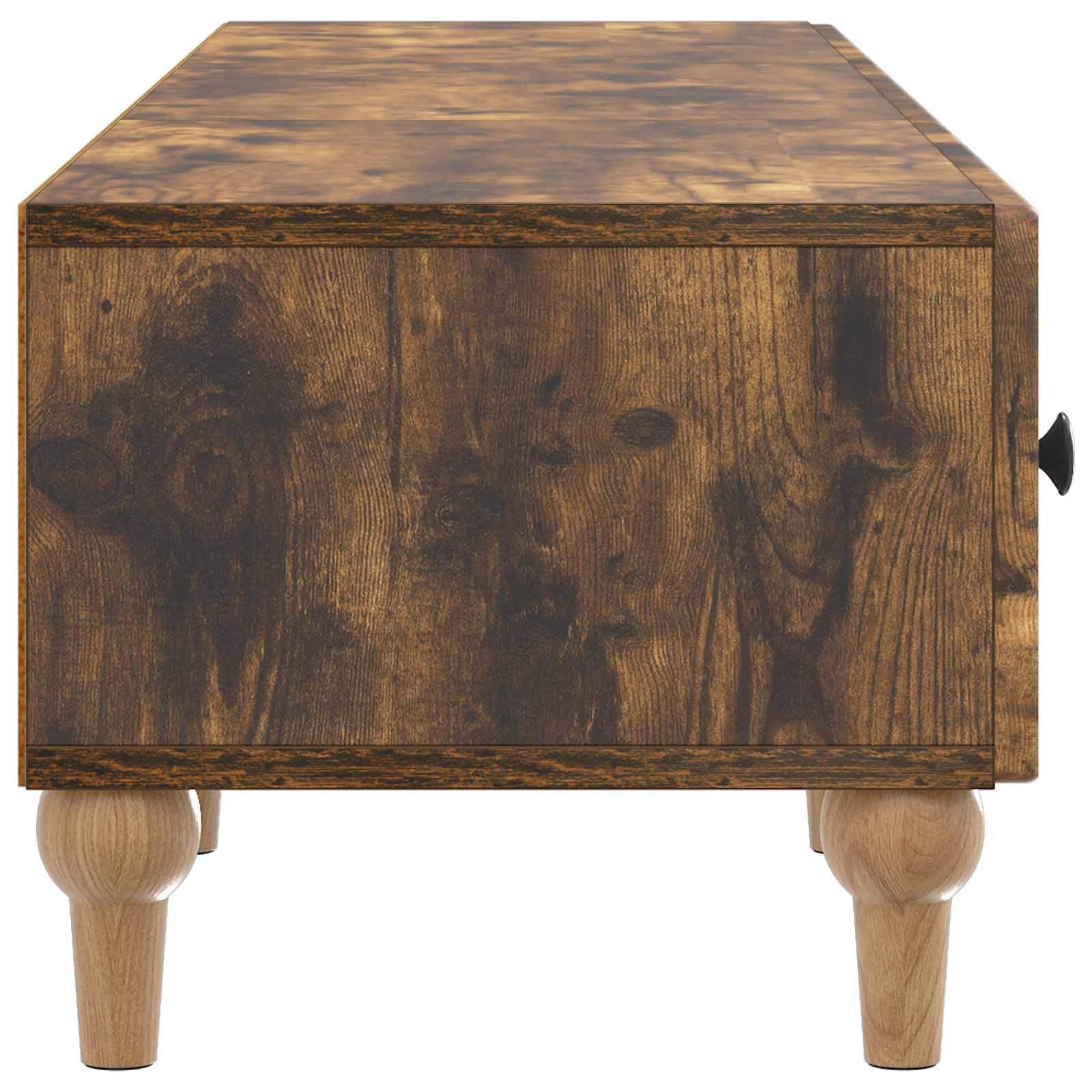 TV-kast met lade Gerookt eiken 147 x 34,5 x 30 cm Bewerkt hout is nu te koop bij PeponiXL, paradijselijk wonen!
