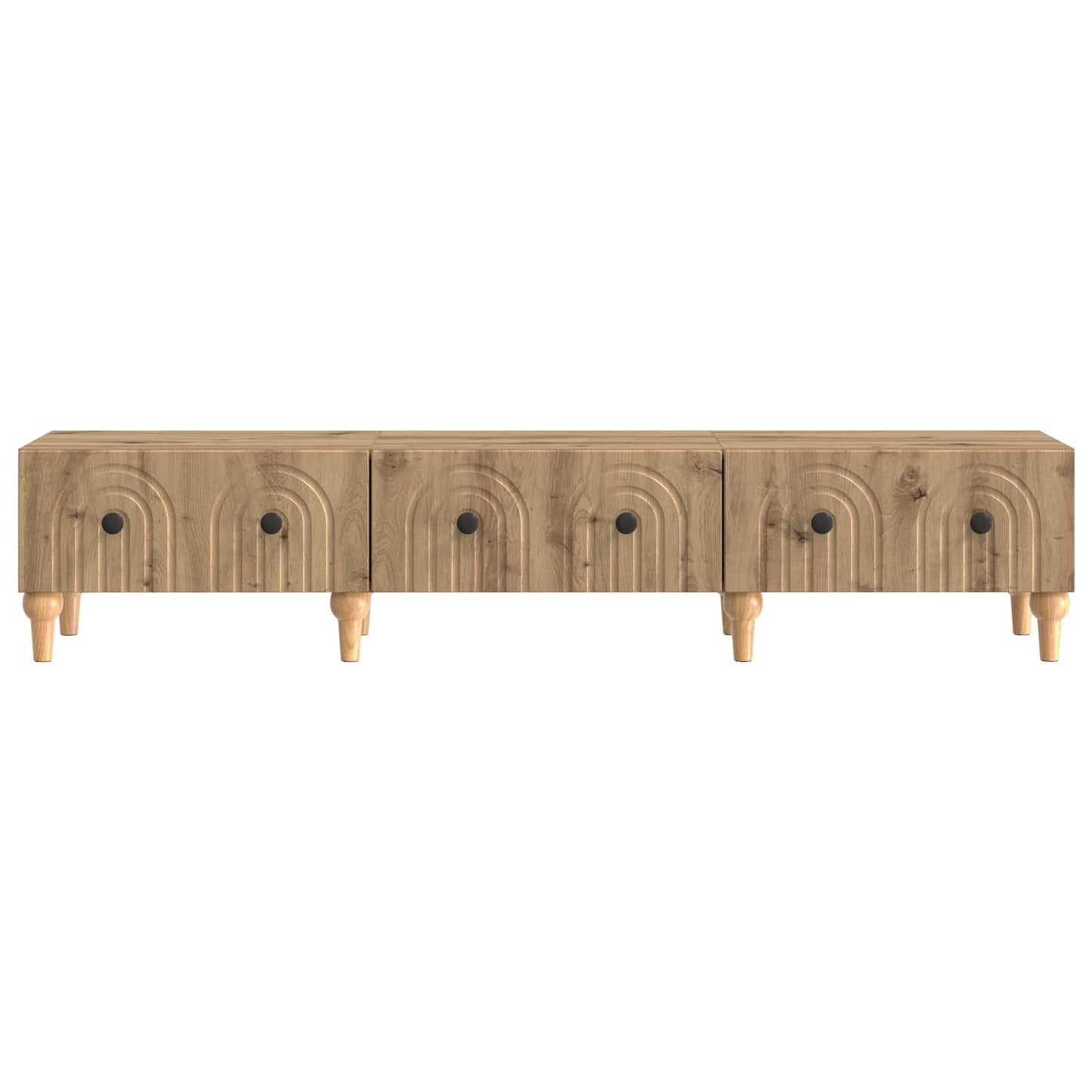 TV-kast Artisanaal eiken 147 x 34,5 x 30 cm Bewerkt hout is nu te koop bij PeponiXL, paradijselijk wonen!