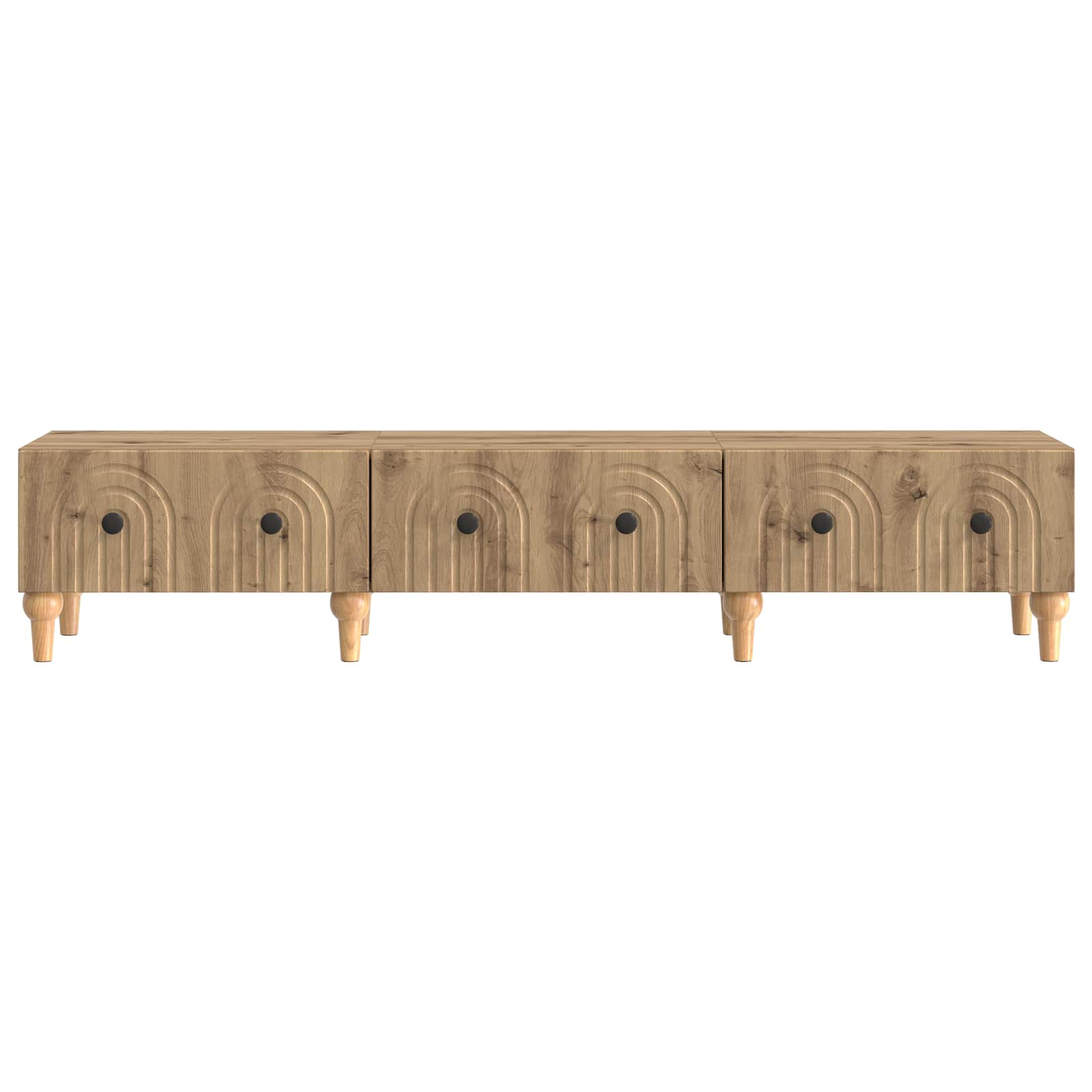 TV-kast Artisanaal eiken 147 x 34,5 x 30 cm Bewerkt hout is nu te koop bij PeponiXL, paradijselijk wonen!