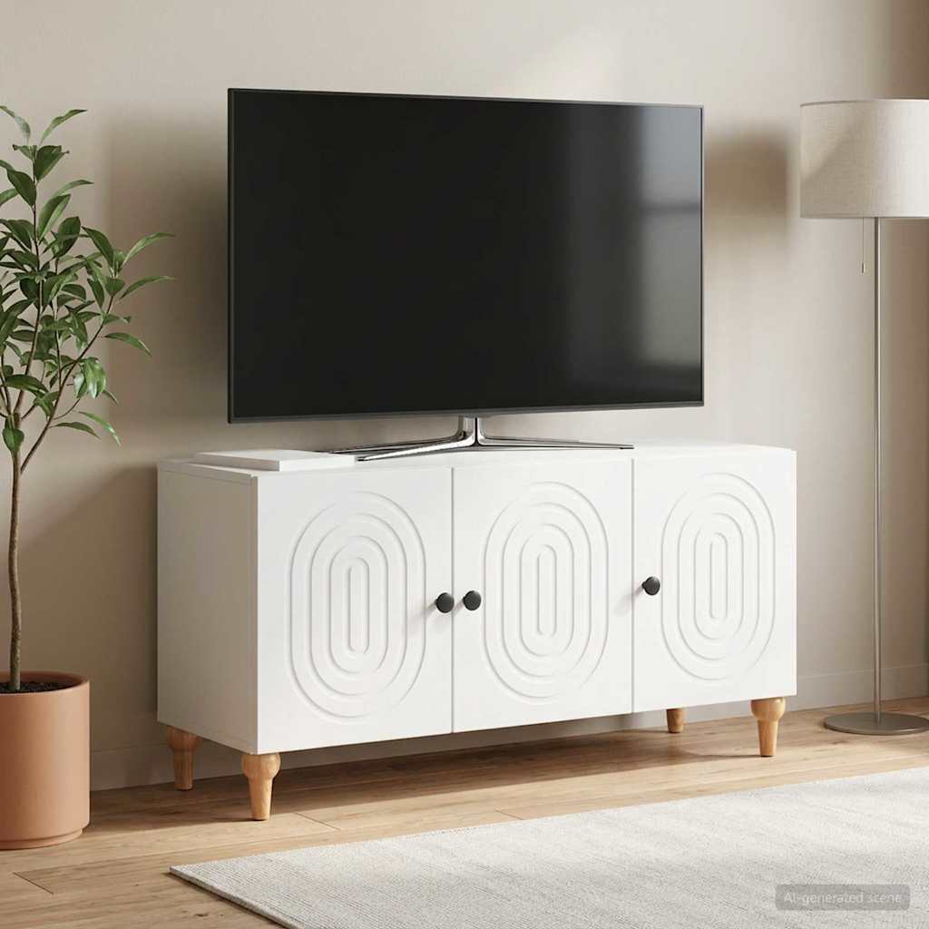 TV-kast Wit 99 x 34,5 x 50 cm Bewerkt hout is nu te koop bij PeponiXL, paradijselijk wonen!