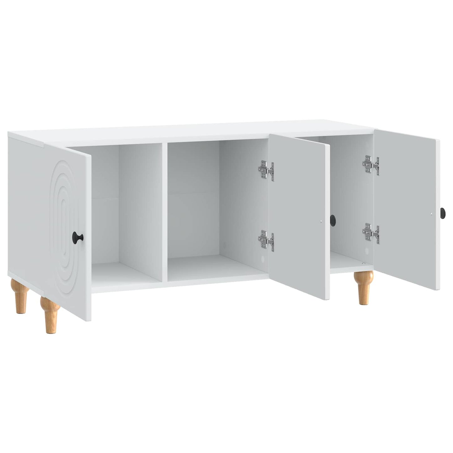 TV-kast Wit 99 x 34,5 x 50 cm Bewerkt hout is nu te koop bij PeponiXL, paradijselijk wonen!