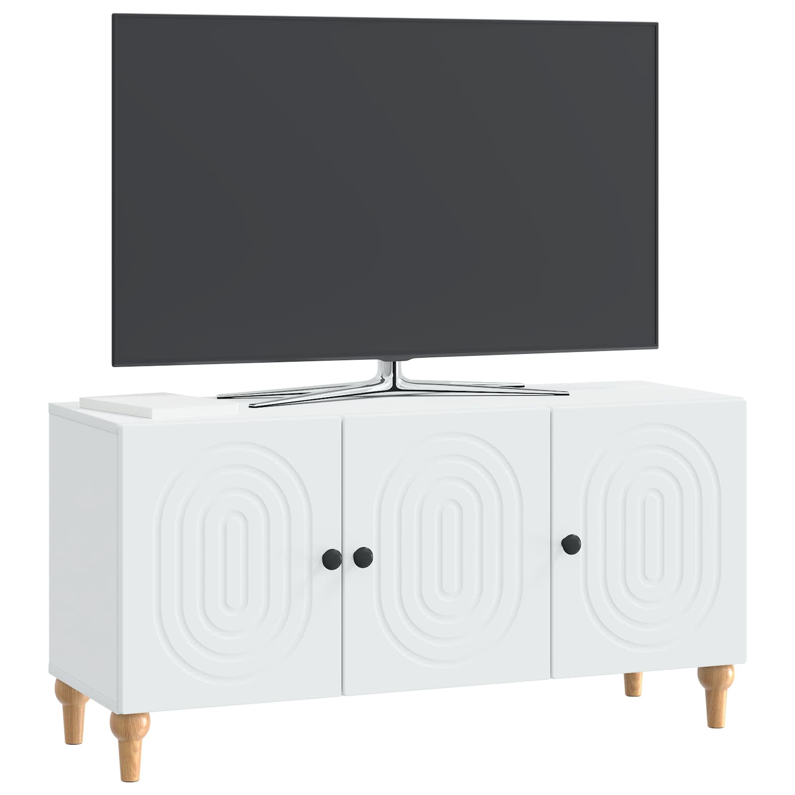 TV-kast Wit 99 x 34,5 x 50 cm Bewerkt hout is nu te koop bij PeponiXL, paradijselijk wonen!
