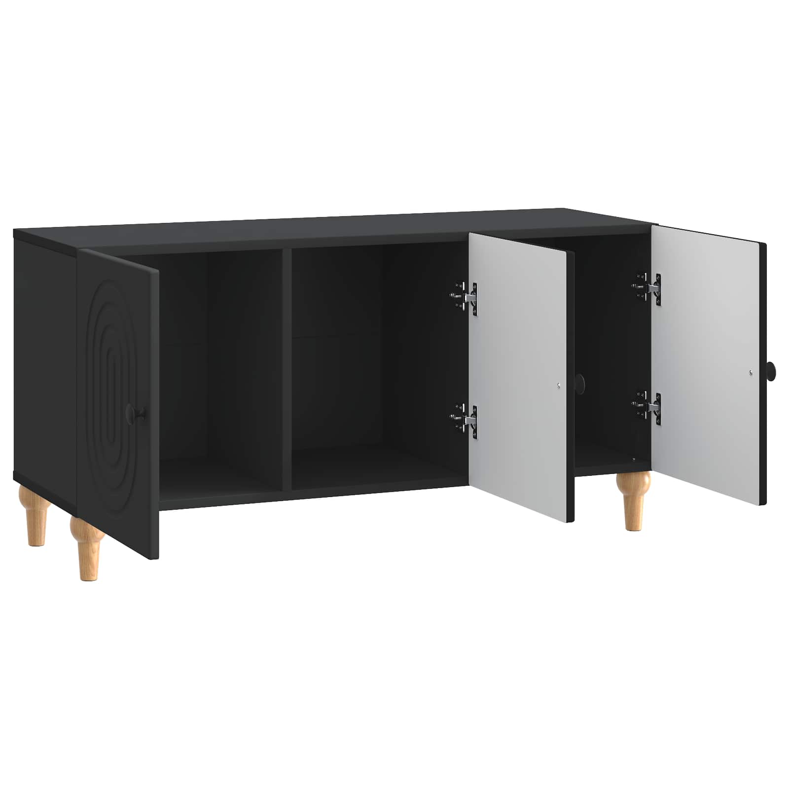 TV-kast Zwart 99 x 34,5 x 50 cm Bewerkt hout is nu te koop bij PeponiXL, paradijselijk wonen!