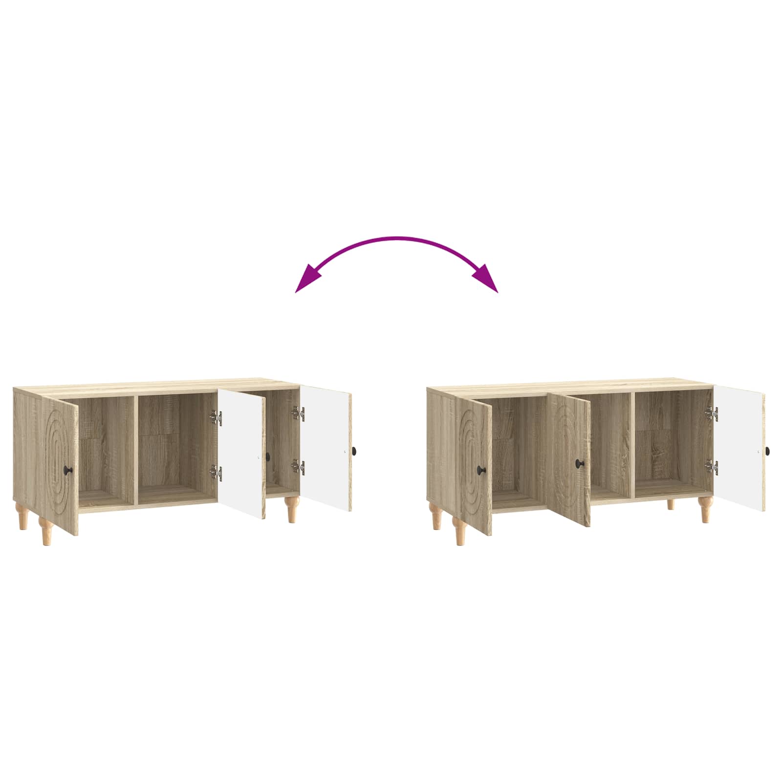 TV-kast Sonoma Eiken 99 x 34,5 x 50 cm Bewerkt hout is nu te koop bij PeponiXL, paradijselijk wonen!