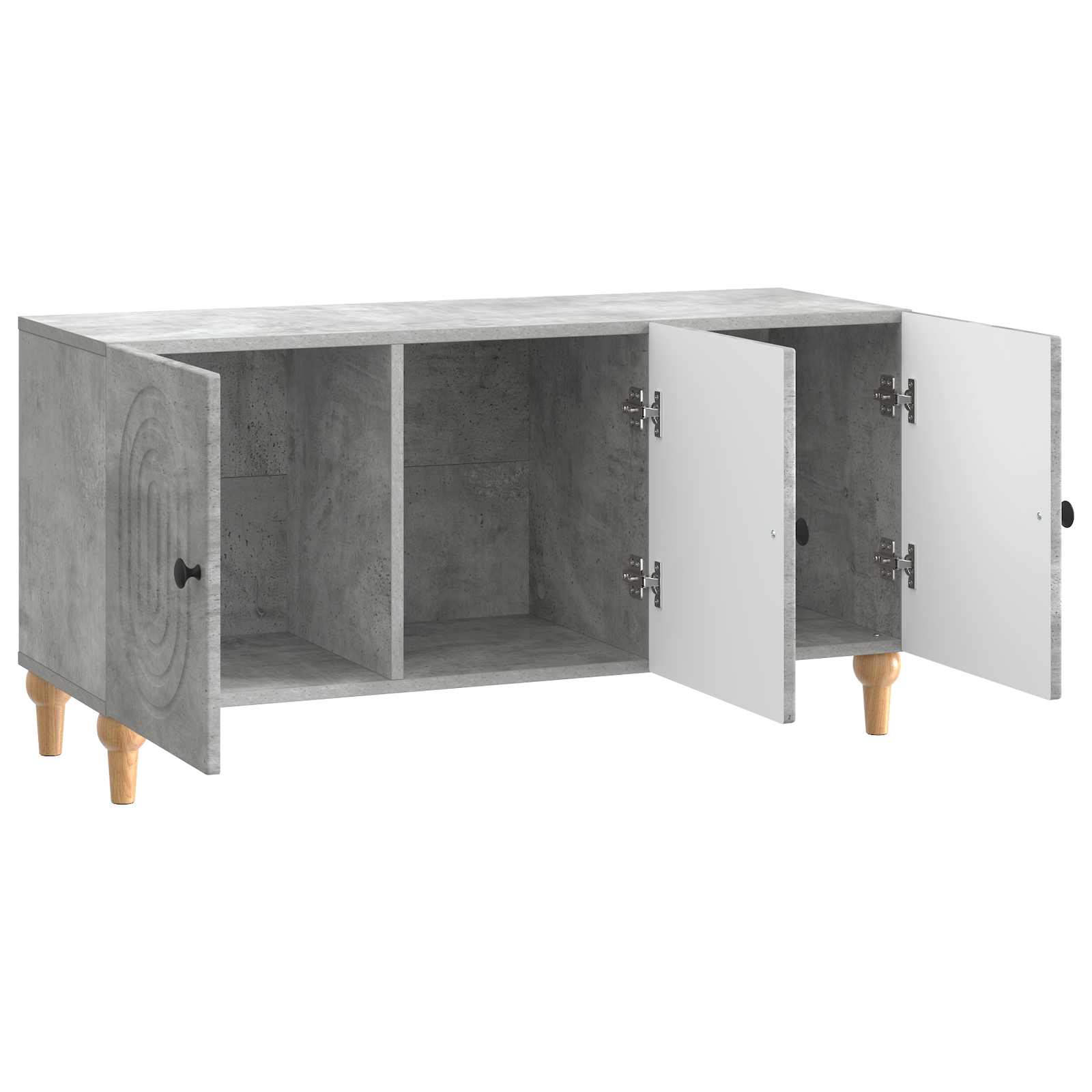 TV-kast Betongrijs 99 x 34,5 x 50 cm Bewerkt hout is nu te koop bij PeponiXL, paradijselijk wonen!