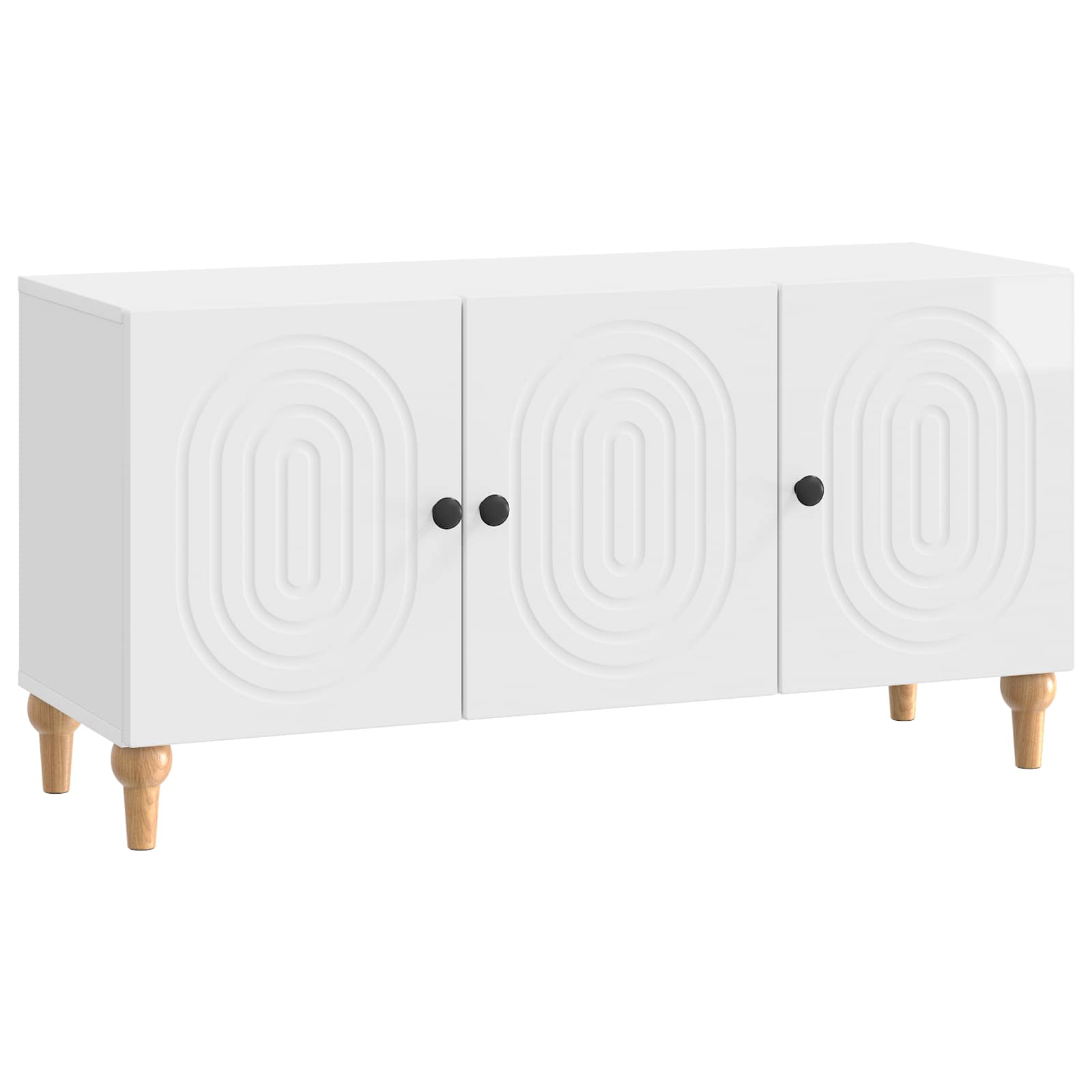 TV-kast Hoogglans Wit 99 x 34,5 x 50 cm Bewerkt hout is nu te koop bij PeponiXL, paradijselijk wonen!