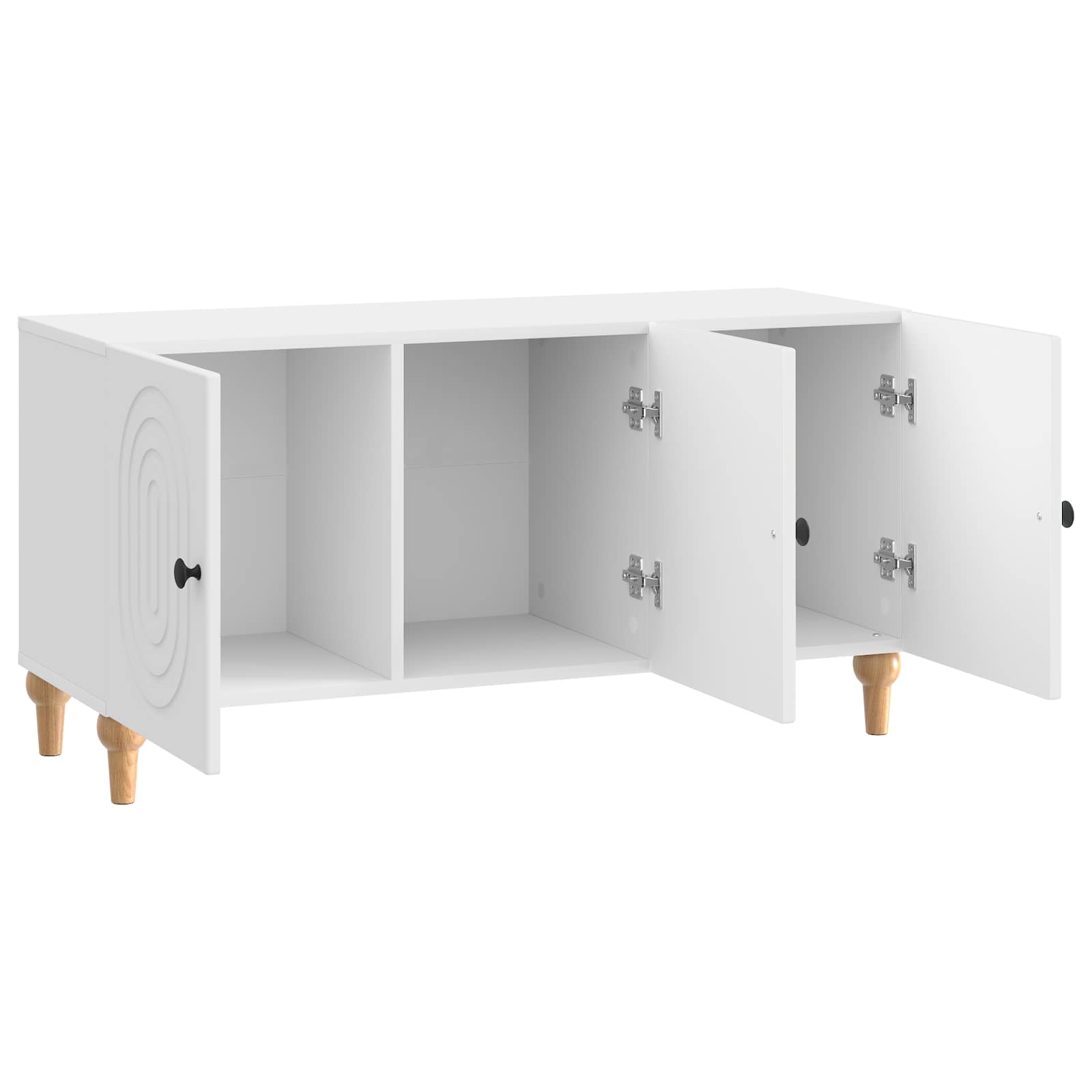 TV-kast Hoogglans Wit 99 x 34,5 x 50 cm Bewerkt hout is nu te koop bij PeponiXL, paradijselijk wonen!