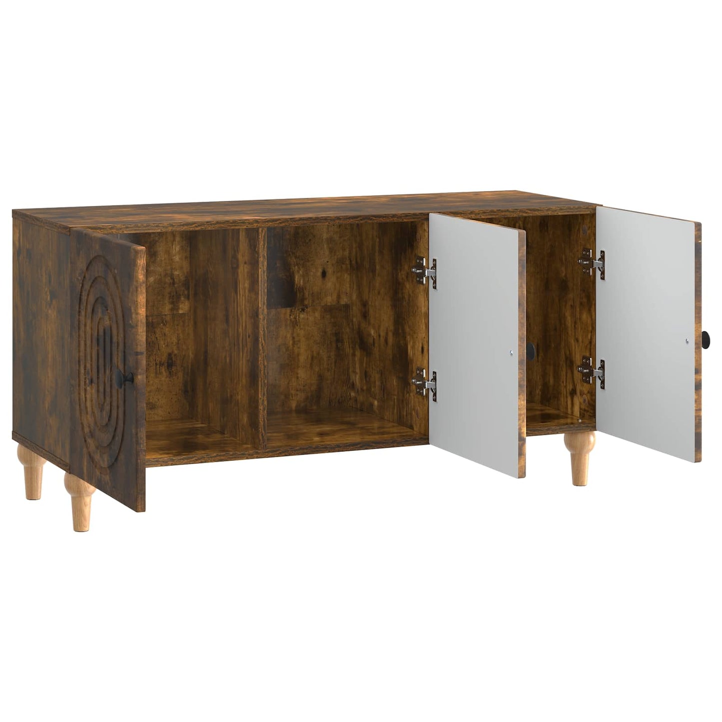 TV-kast Gerookt eiken 99 x 34,5 x 50 cm Bewerkt hout is nu te koop bij PeponiXL, paradijselijk wonen!