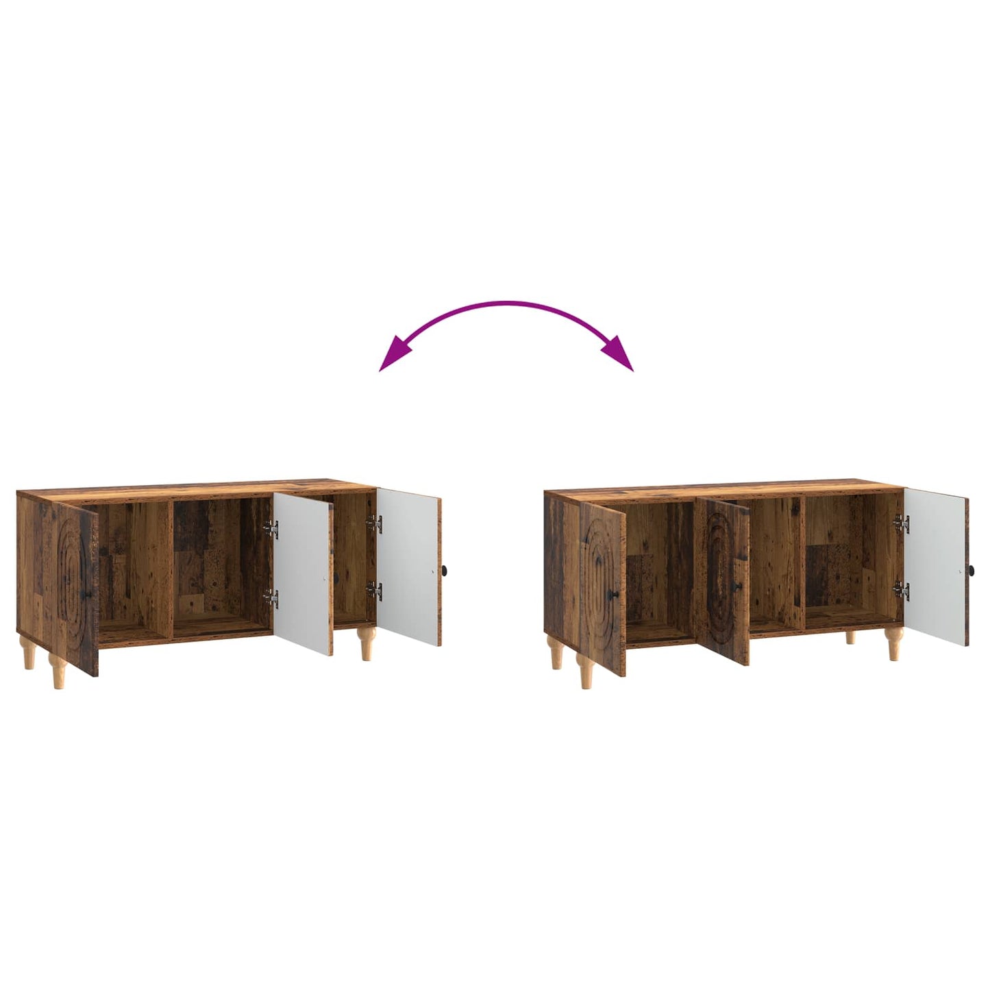 TV-kast Oud hout 99 x 34,5 x 50 cm Bewerkt hout is nu te koop bij PeponiXL, paradijselijk wonen!