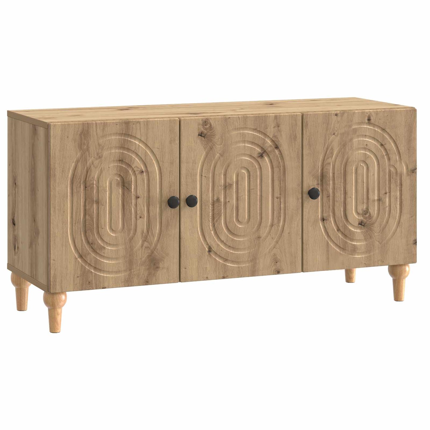 TV-kast Artisanaal eiken 99 x 34,5 x 50 cm Bewerkt hout is nu te koop bij PeponiXL, paradijselijk wonen!