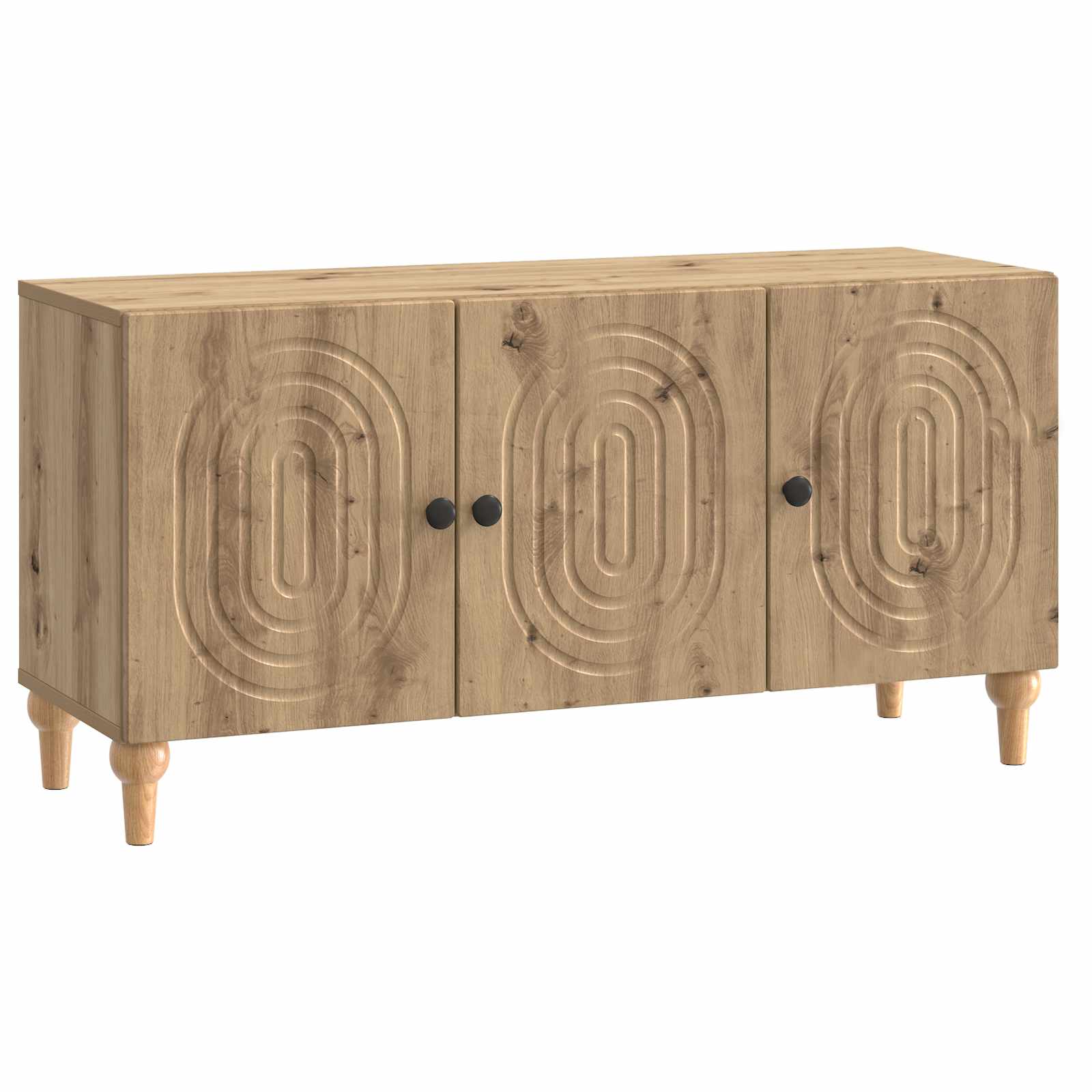 TV-kast Artisanaal eiken 99 x 34,5 x 50 cm Bewerkt hout is nu te koop bij PeponiXL, paradijselijk wonen!