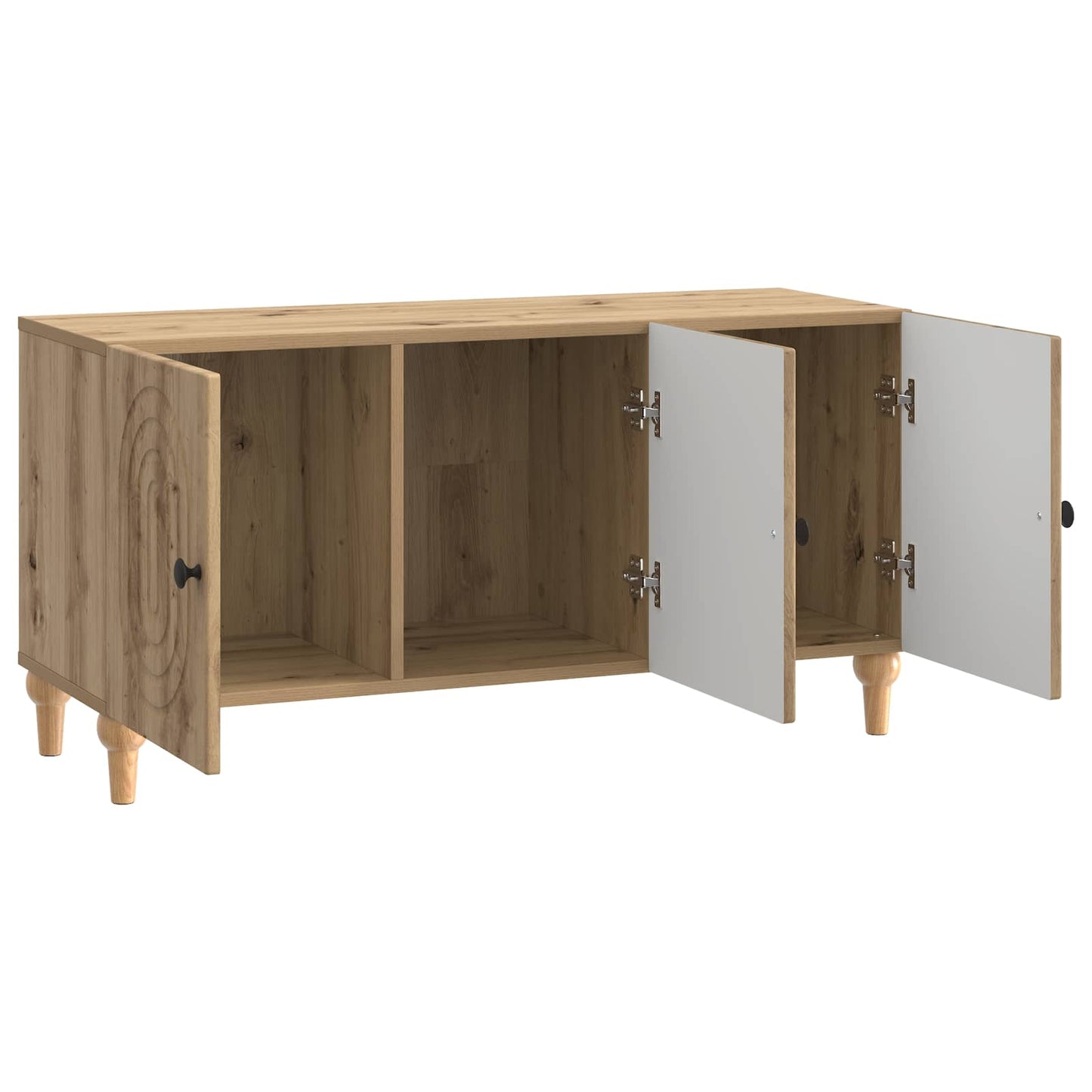 TV-kast Artisanaal eiken 99 x 34,5 x 50 cm Bewerkt hout is nu te koop bij PeponiXL, paradijselijk wonen!