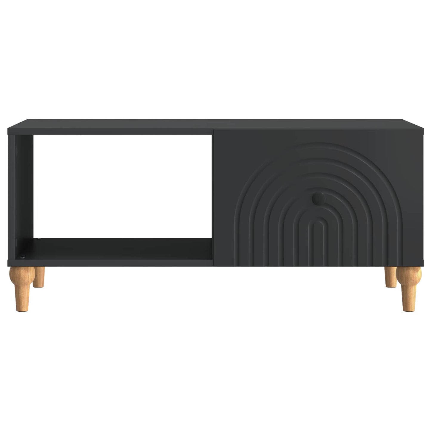 Salontafel Zwart 90 x 50 x 40 cm Bewerkt hout is nu te koop bij PeponiXL, paradijselijk wonen!