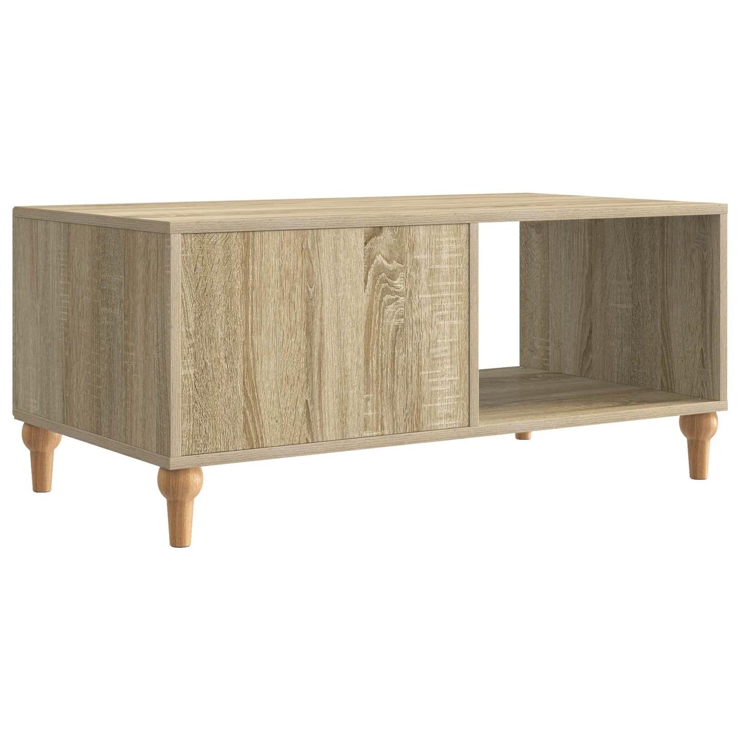 Salontafel Sonoma Eiken 90 x 50 x 40 cm Bewerkt hout is nu te koop bij PeponiXL, paradijselijk wonen!