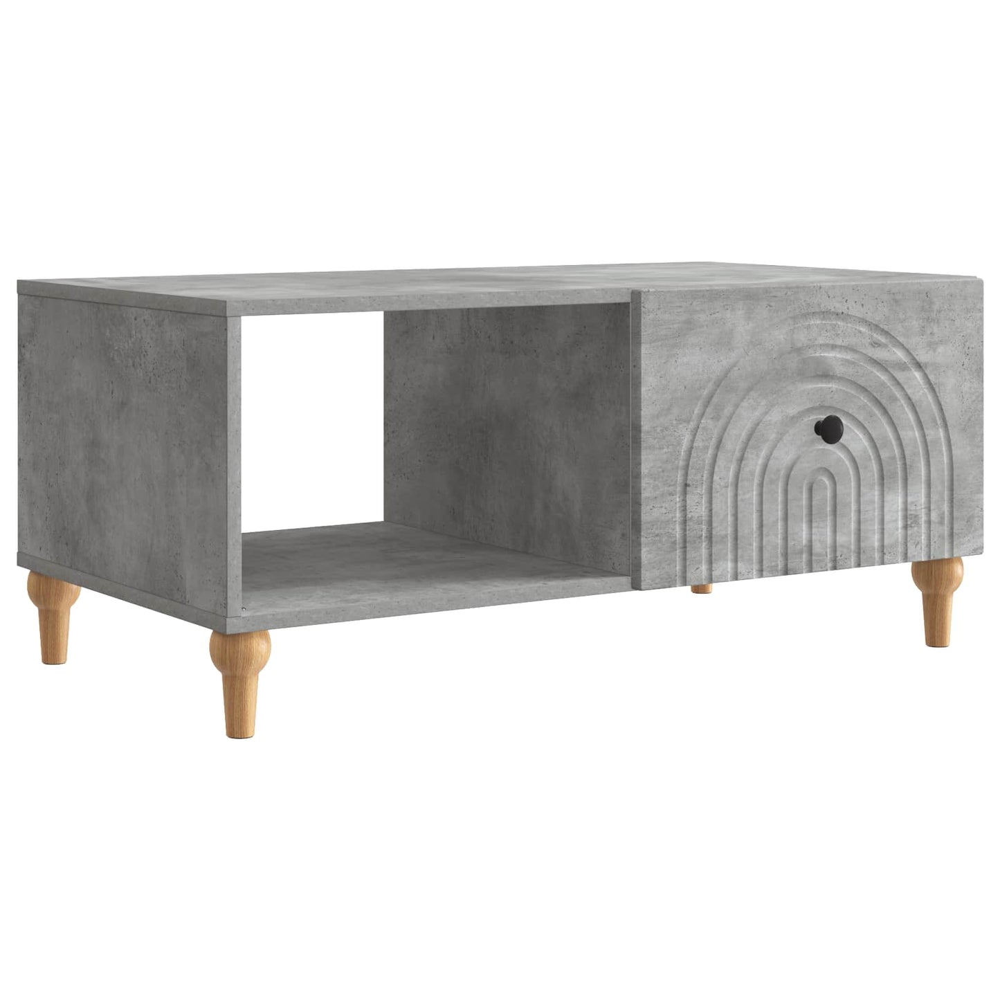 Salontafel Betongrijs 90 x 50 x 40 cm Bewerkt hout is nu te koop bij PeponiXL, paradijselijk wonen!