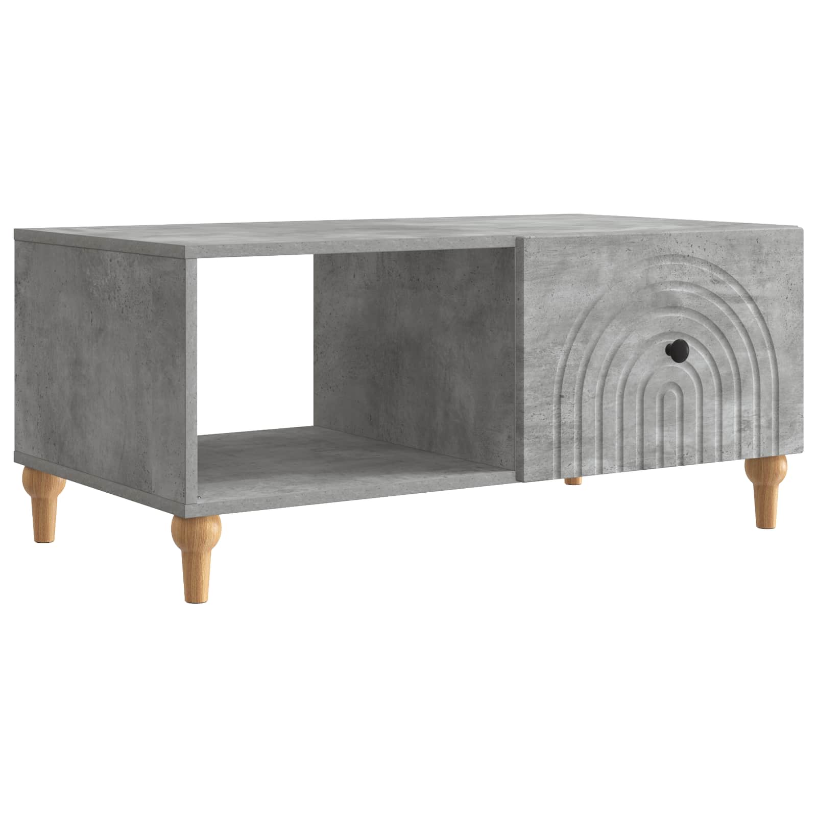 Salontafel Betongrijs 90 x 50 x 40 cm Bewerkt hout is nu te koop bij PeponiXL, paradijselijk wonen!