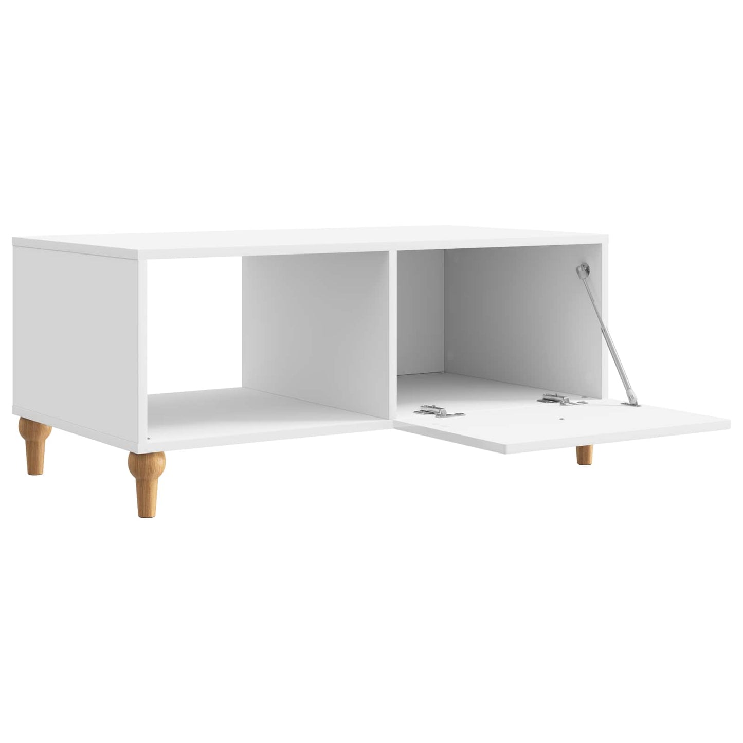Salontafel Hoogglans Wit 90 x 50 x 40 cm Bewerkt hout is nu te koop bij PeponiXL, paradijselijk wonen!