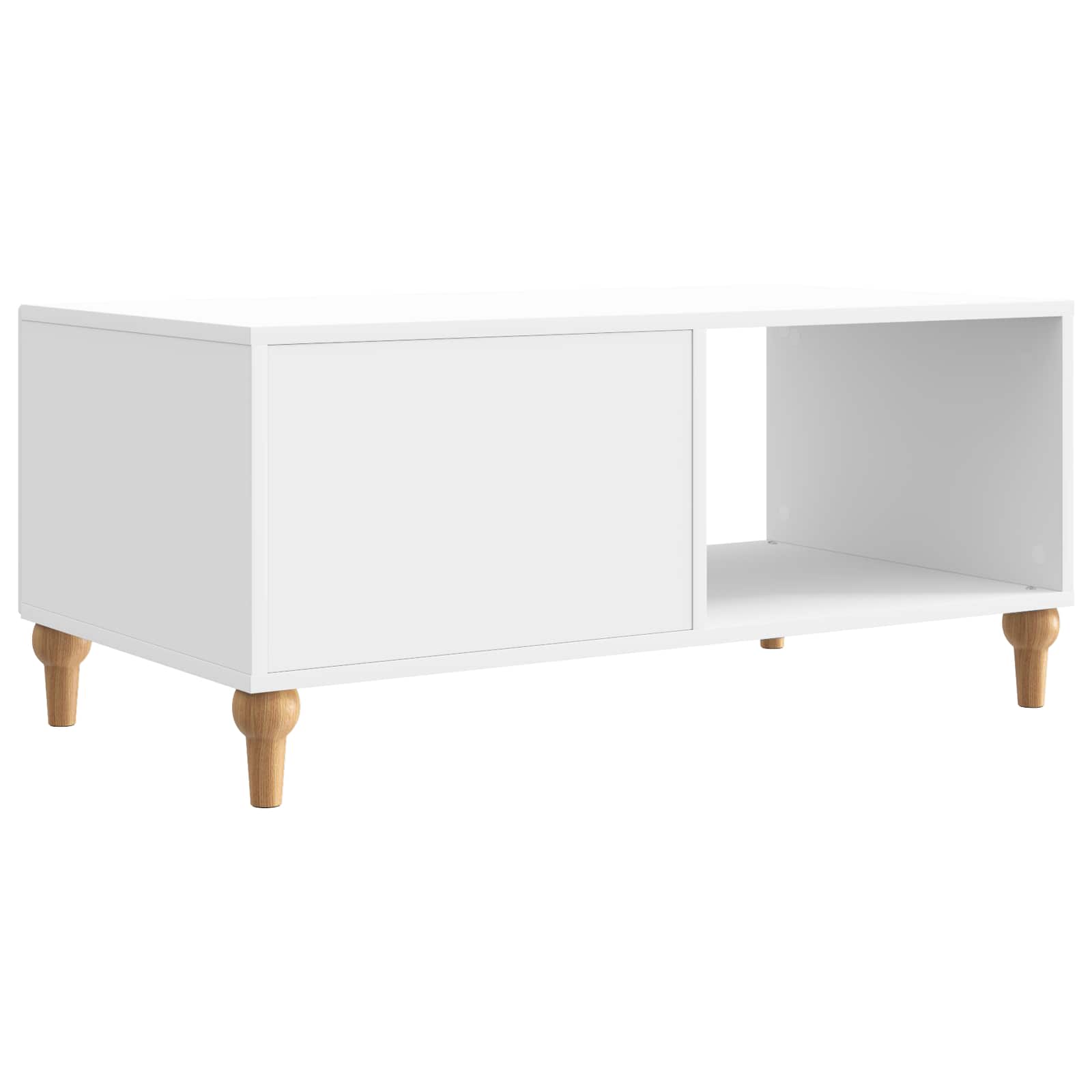 Salontafel Hoogglans Wit 90 x 50 x 40 cm Bewerkt hout is nu te koop bij PeponiXL, paradijselijk wonen!