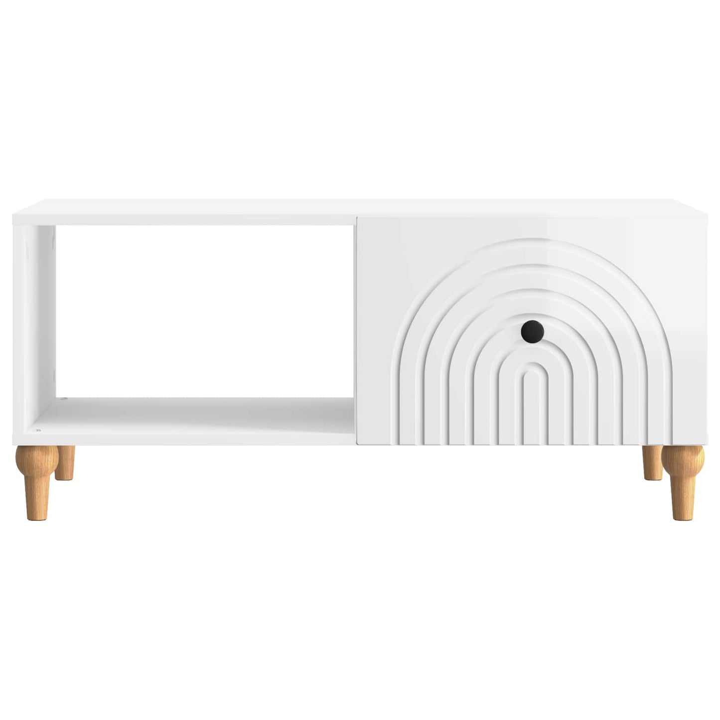 Salontafel Hoogglans Wit 90 x 50 x 40 cm Bewerkt hout is nu te koop bij PeponiXL, paradijselijk wonen!