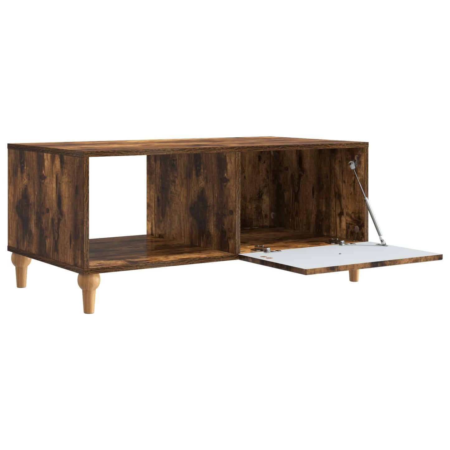 Salontafel Gerookt eiken 90 x 50 x 40 cm Bewerkt hout is nu te koop bij PeponiXL, paradijselijk wonen!