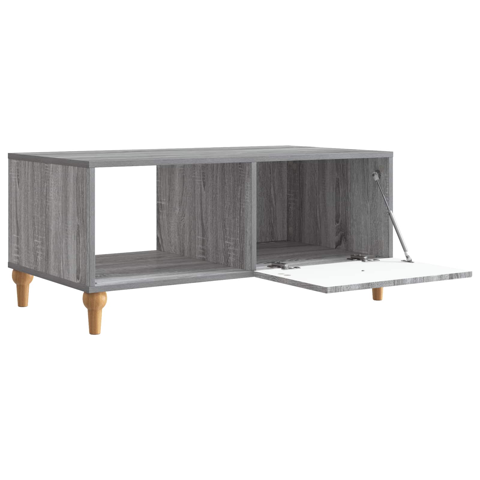 Salontafel Grijs sonoma 90 x 50 x 40 cm Bewerkt hout is nu te koop bij PeponiXL, paradijselijk wonen!