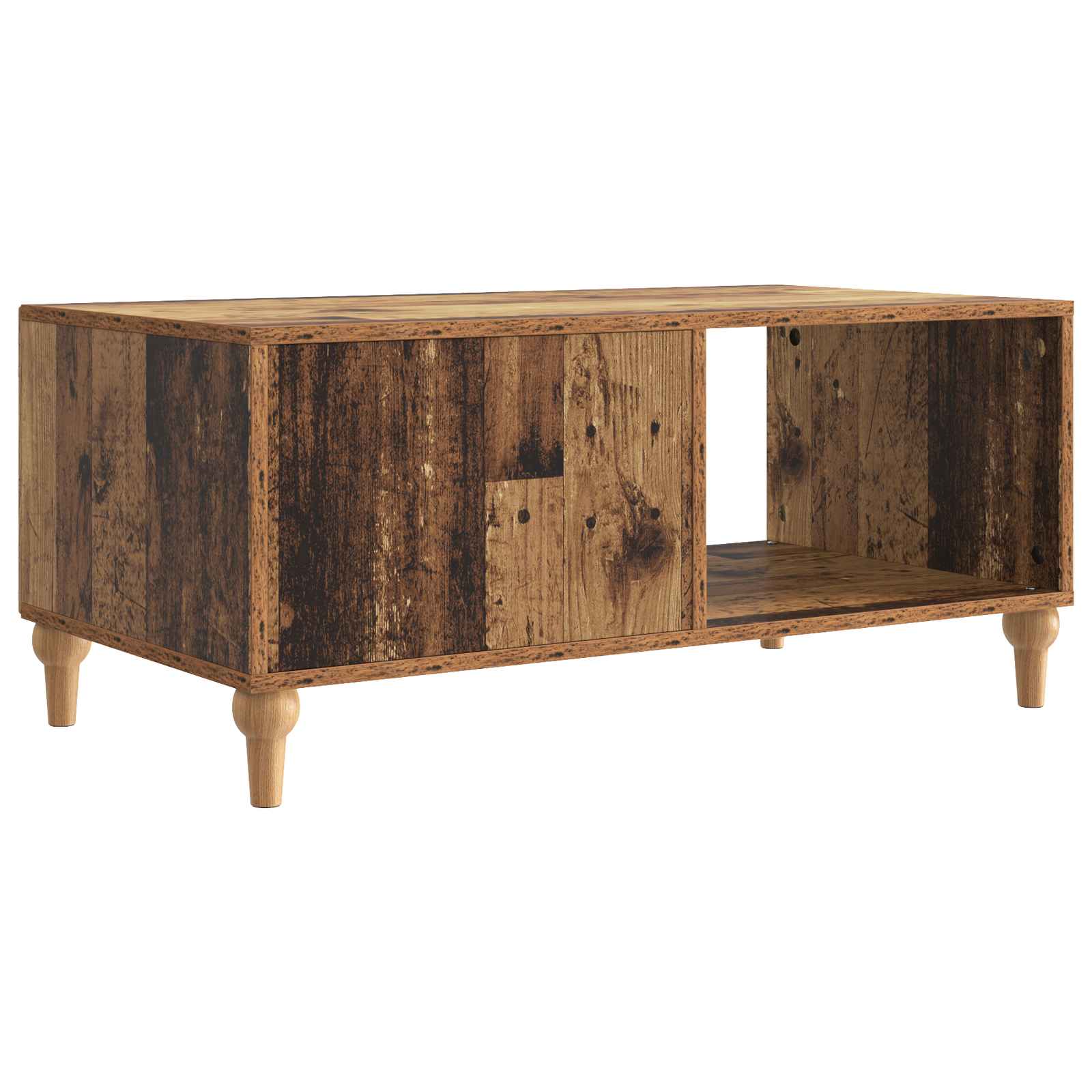 Salontafel Oud hout 90 x 50 x 40 cm Bewerkt hout is nu te koop bij PeponiXL, paradijselijk wonen!
