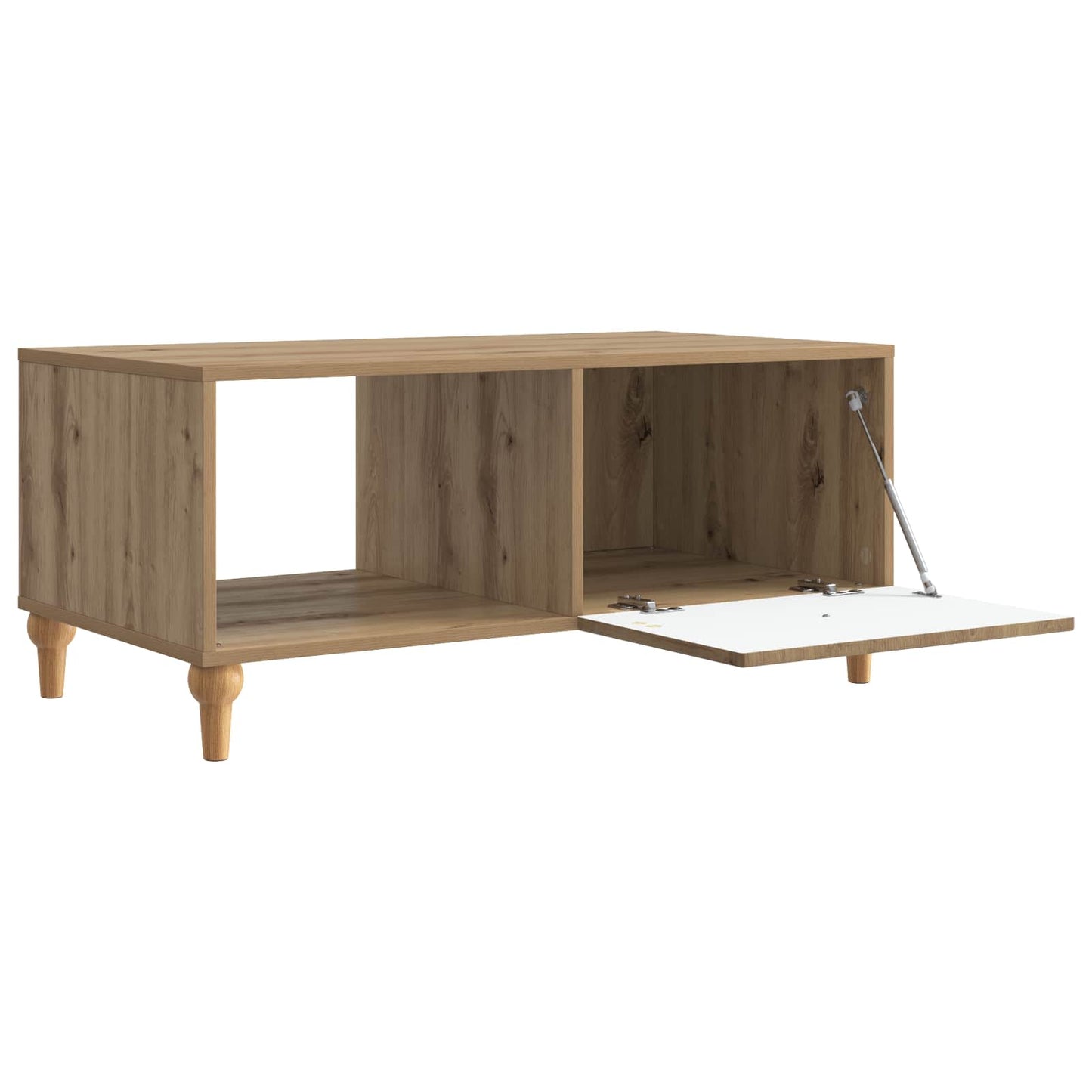 Salontafel Artisanaal eiken 90 x 50 x 40 cm Bewerkt hout is nu te koop bij PeponiXL, paradijselijk wonen!