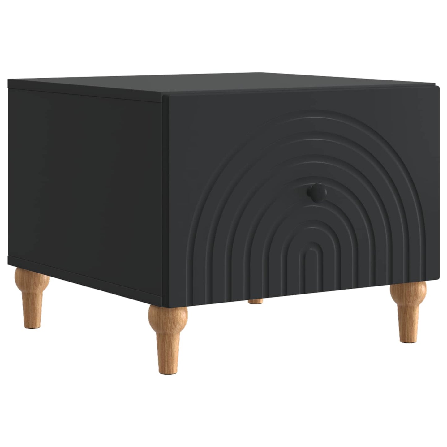 Salontafel met lade Zwart 49 x 50 x 40 cm Bewerkt hout is nu te koop bij PeponiXL, paradijselijk wonen!