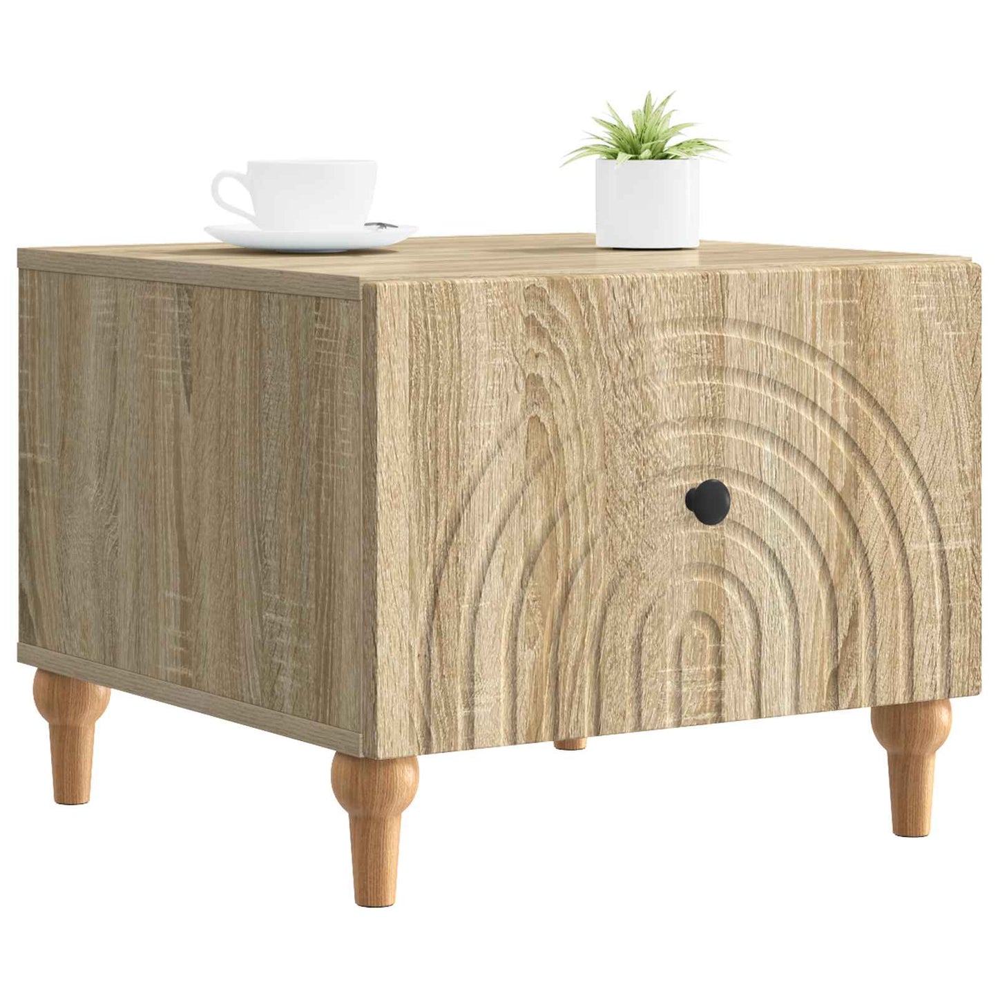 Salontafel met lade Sonoma Eiken 49 x 50 x 40 cm Bewerkt hout is nu te koop bij PeponiXL, paradijselijk wonen!