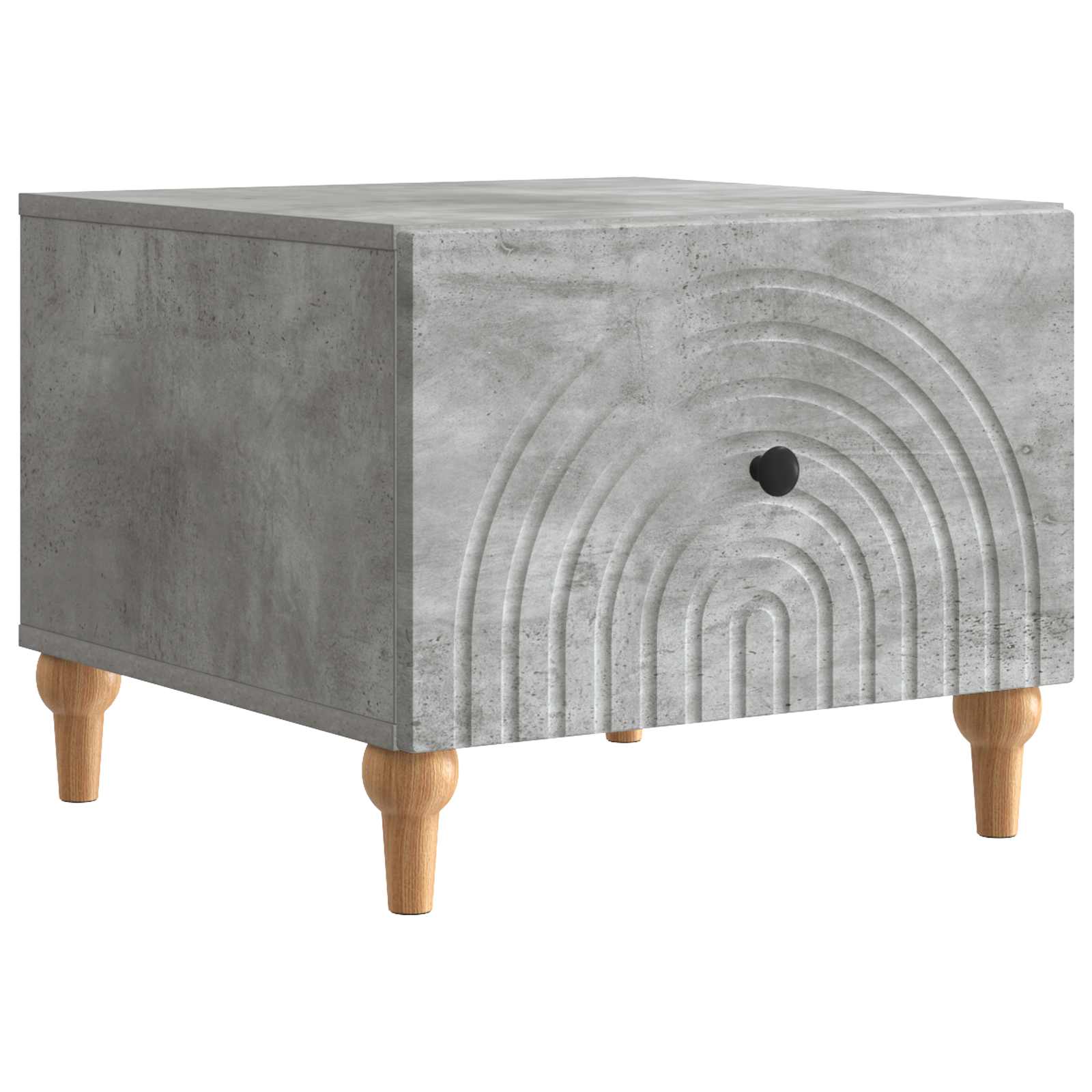 Salontafel met lade Betongrijs 49 x 50 x 40 cm Bewerkt hout is nu te koop bij PeponiXL, paradijselijk wonen!
