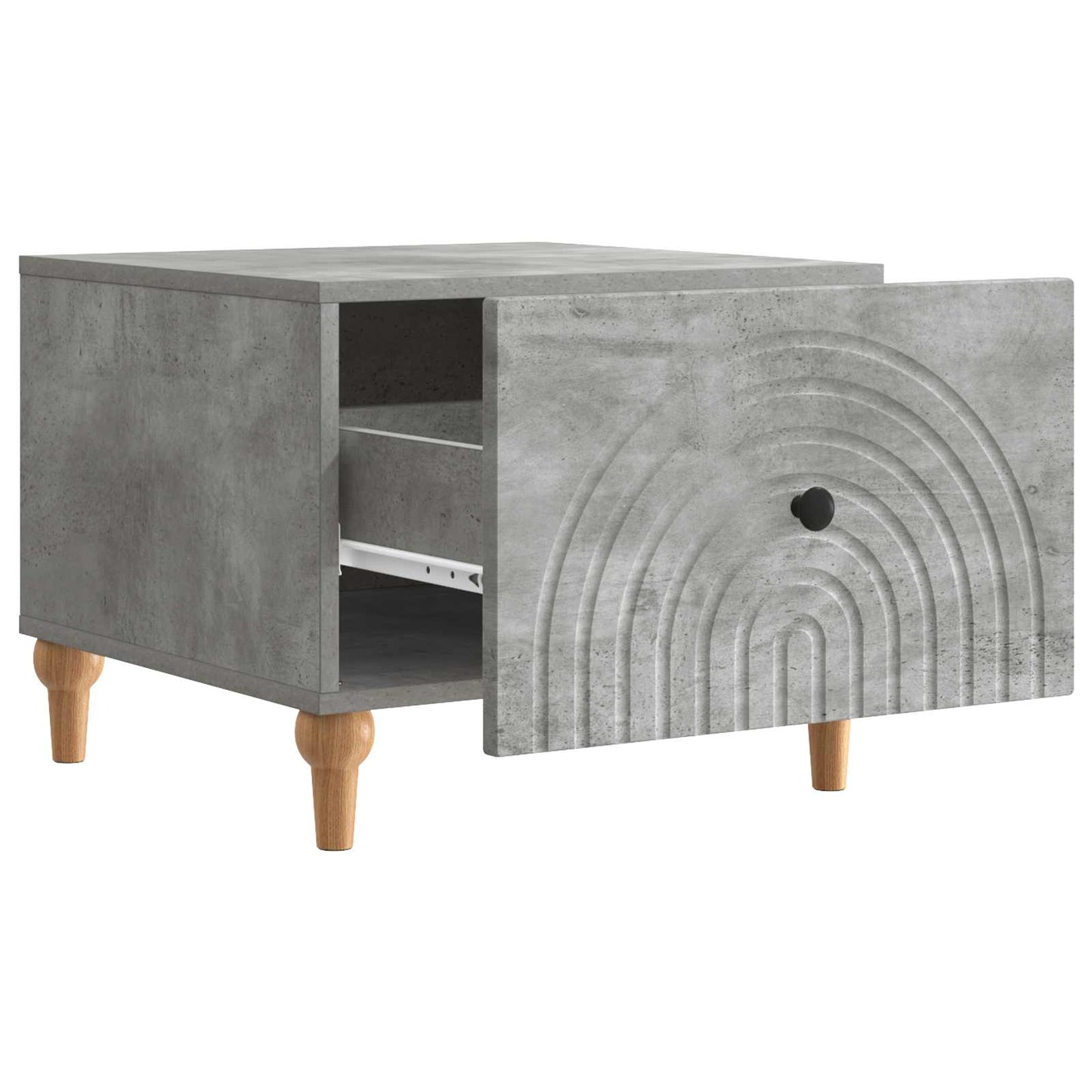Salontafel met lade Betongrijs 49 x 50 x 40 cm Bewerkt hout is nu te koop bij PeponiXL, paradijselijk wonen!
