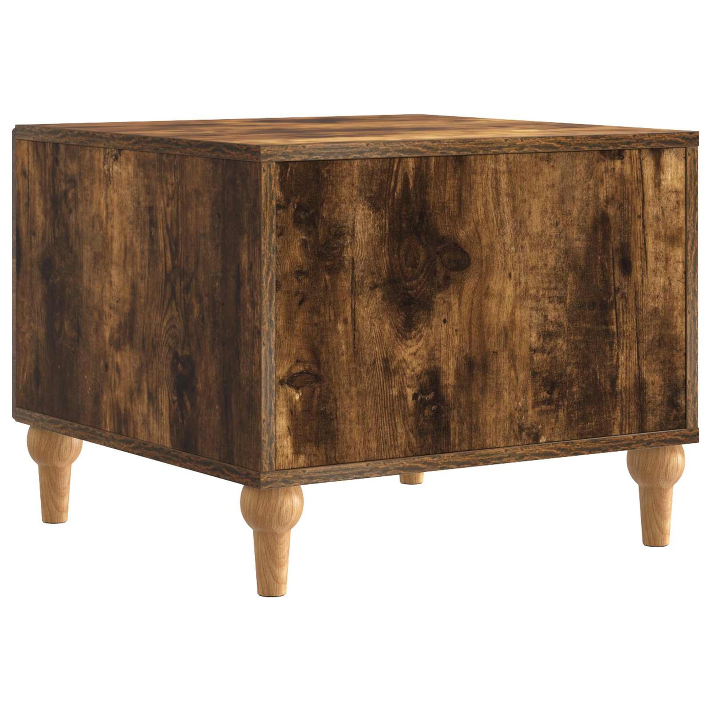 Salontafel met lade Gerookt eiken 49 x 50 x 40 cm Bewerkt hout is nu te koop bij PeponiXL, paradijselijk wonen!
