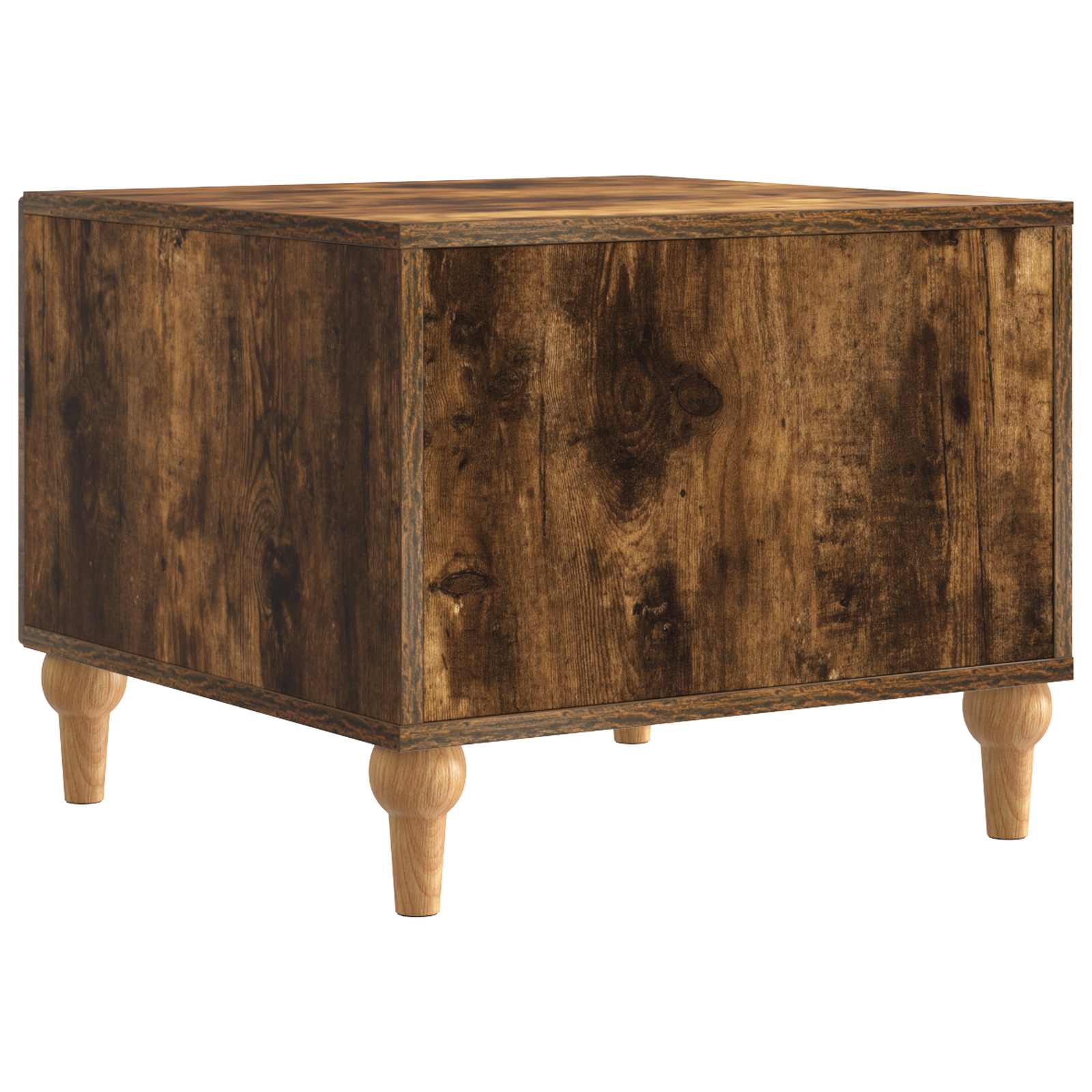 Salontafel met lade Gerookt eiken 49 x 50 x 40 cm Bewerkt hout is nu te koop bij PeponiXL, paradijselijk wonen!
