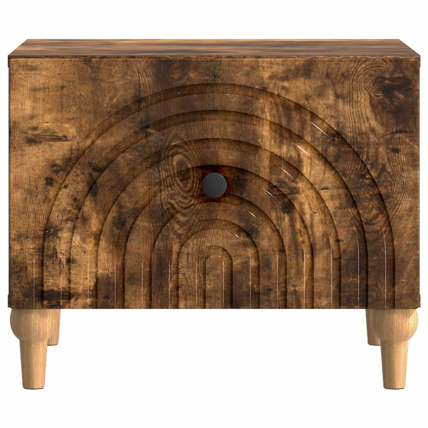 Salontafel met lade Gerookt eiken 49 x 50 x 40 cm Bewerkt hout is nu te koop bij PeponiXL, paradijselijk wonen!