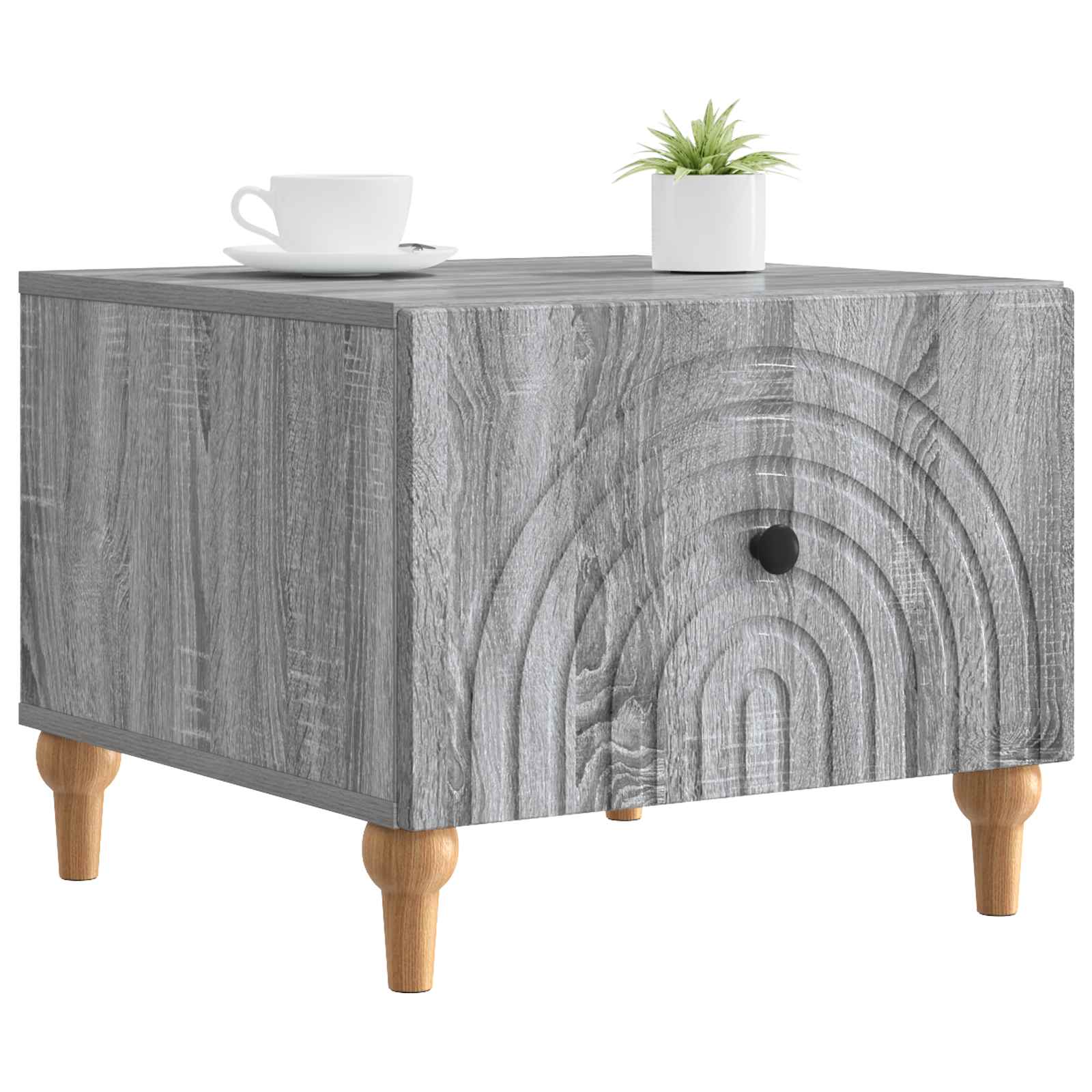 Salontafel met lade Grijs sonoma 49 x 50 x 40 cm Bewerkt hout is nu te koop bij PeponiXL, paradijselijk wonen!