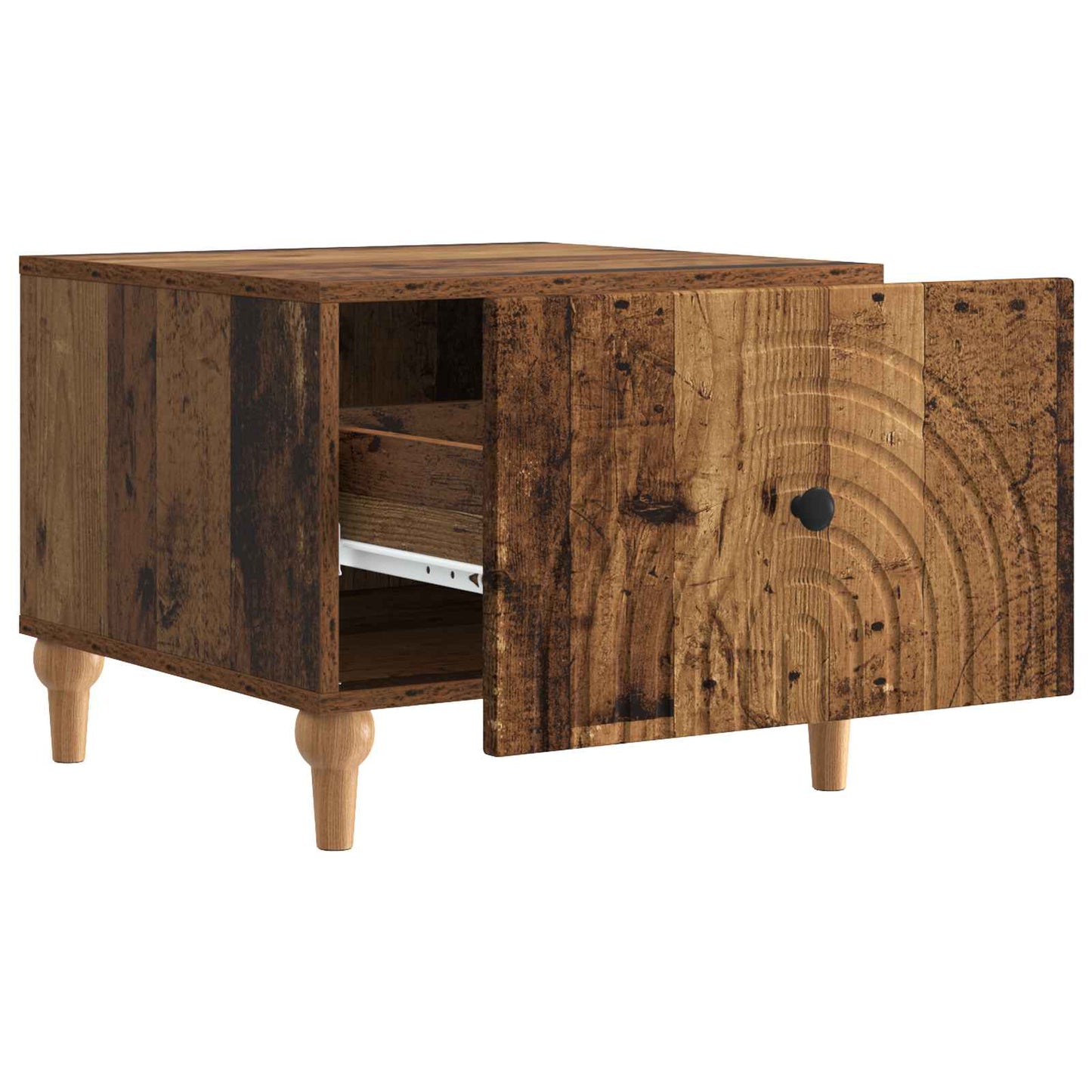 Salontafel met lade Oud hout 49 x 50 x 40 cm Bewerkt hout is nu te koop bij PeponiXL, paradijselijk wonen!