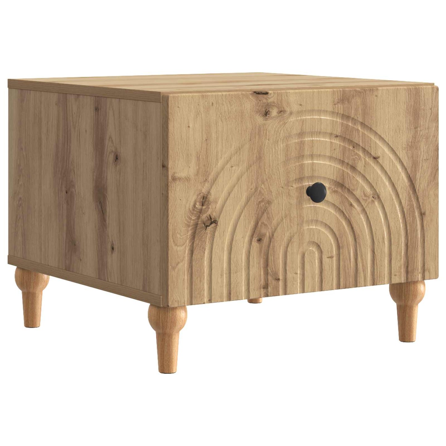 Salontafel Artisanaal eiken 49 x 50 x 40 cm Bewerkt hout is nu te koop bij PeponiXL, paradijselijk wonen!