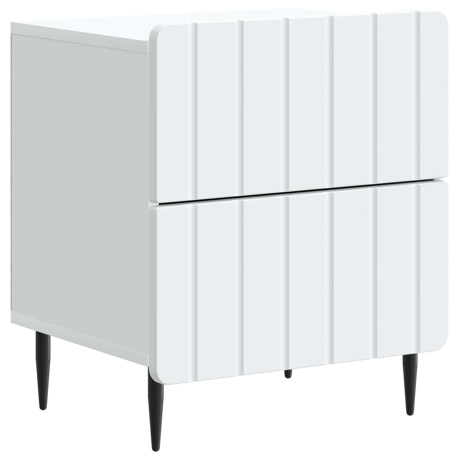 Nachtkastje met lade 2 pcs Wit 43 x 34,5 x 49,5 cm Bewerkt hout is nu te koop bij PeponiXL, paradijselijk wonen!