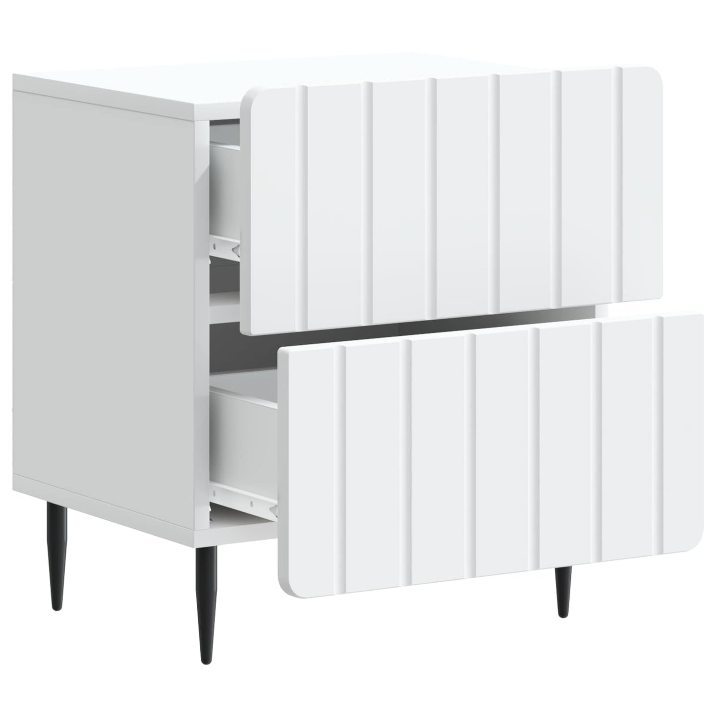Nachtkastje met lade 2 pcs Wit 43 x 34,5 x 49,5 cm Bewerkt hout is nu te koop bij PeponiXL, paradijselijk wonen!