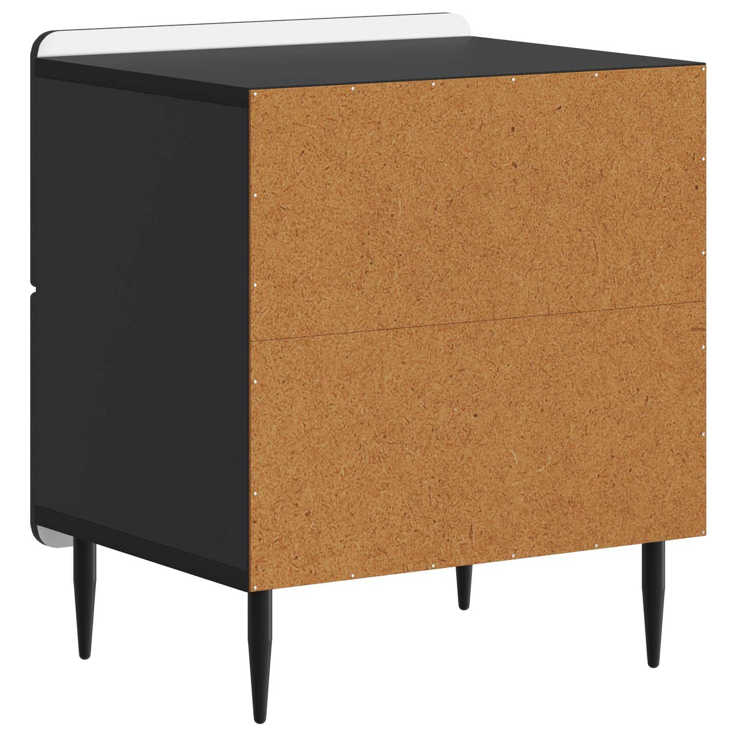 Nachtkastje 2 pcs Zwart 43 x 34,5 x 49,5 cm Bewerkt hout is nu te koop bij PeponiXL, paradijselijk wonen!